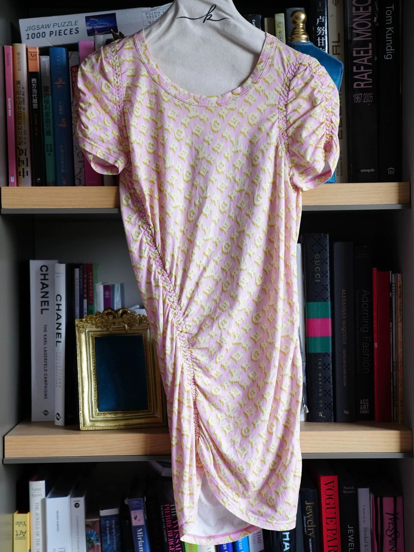 Louis Vuitton Women's LV pink monogram fitted asymmetric Tee dress M (S/XS) Size M / US 6-8 / IT 42-44 - 1 Thumbnail