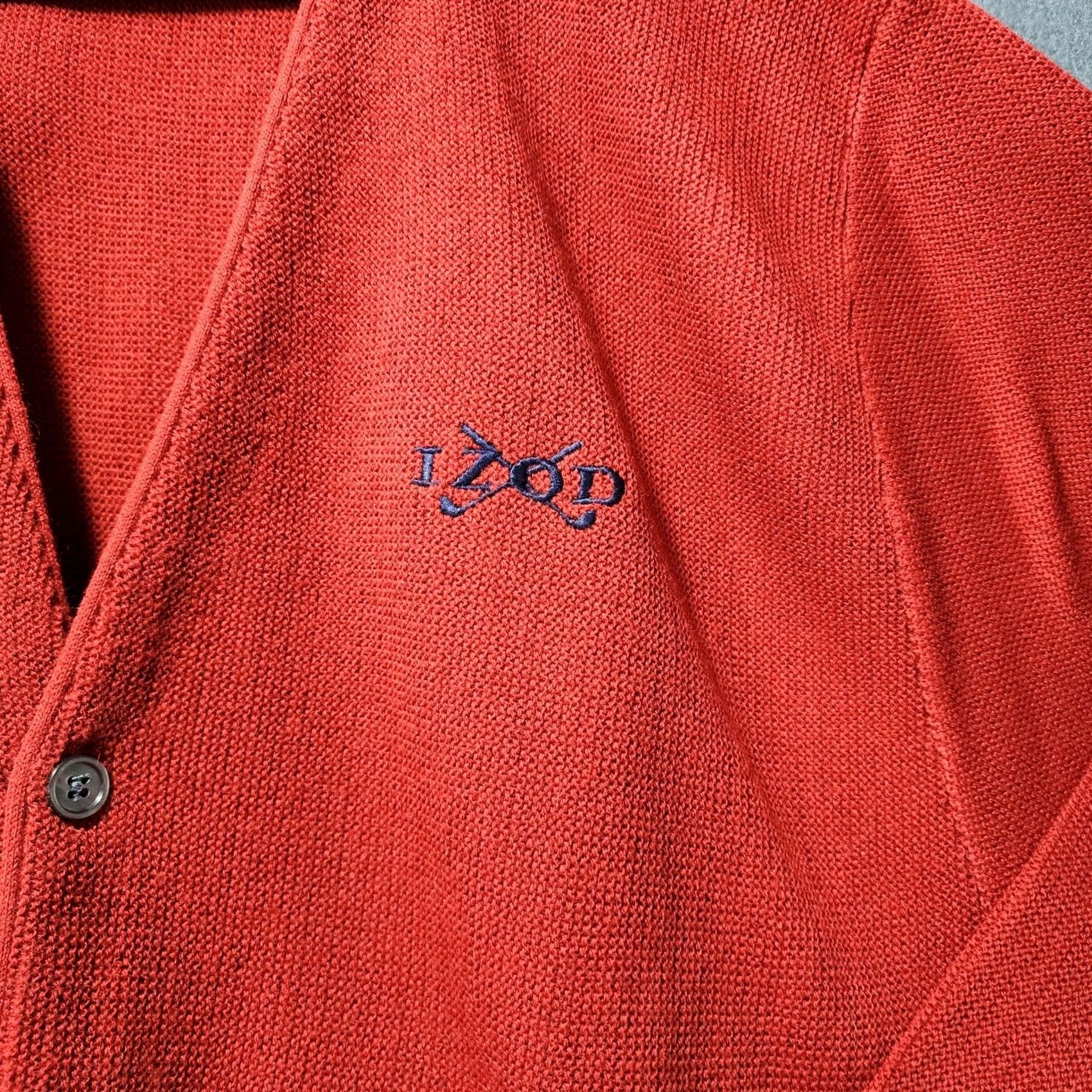 Izod VINTAGE Izod Golf Cardigan Sweater XL Men Red Acrylic V-Neck Long Sleeve 90s Y2k Bricks Red Sweater Mens Size US XL / EU 56 / 4 - 4 Thumbnail