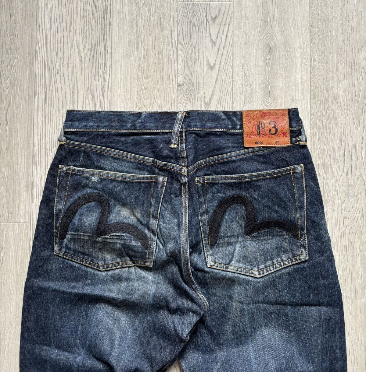 Evisu × Japanese Brand × Vintage Vintage Custom Made Evisu Distressed Jeans Selvage Size US 30 / EU 46 - 3 Thumbnail
