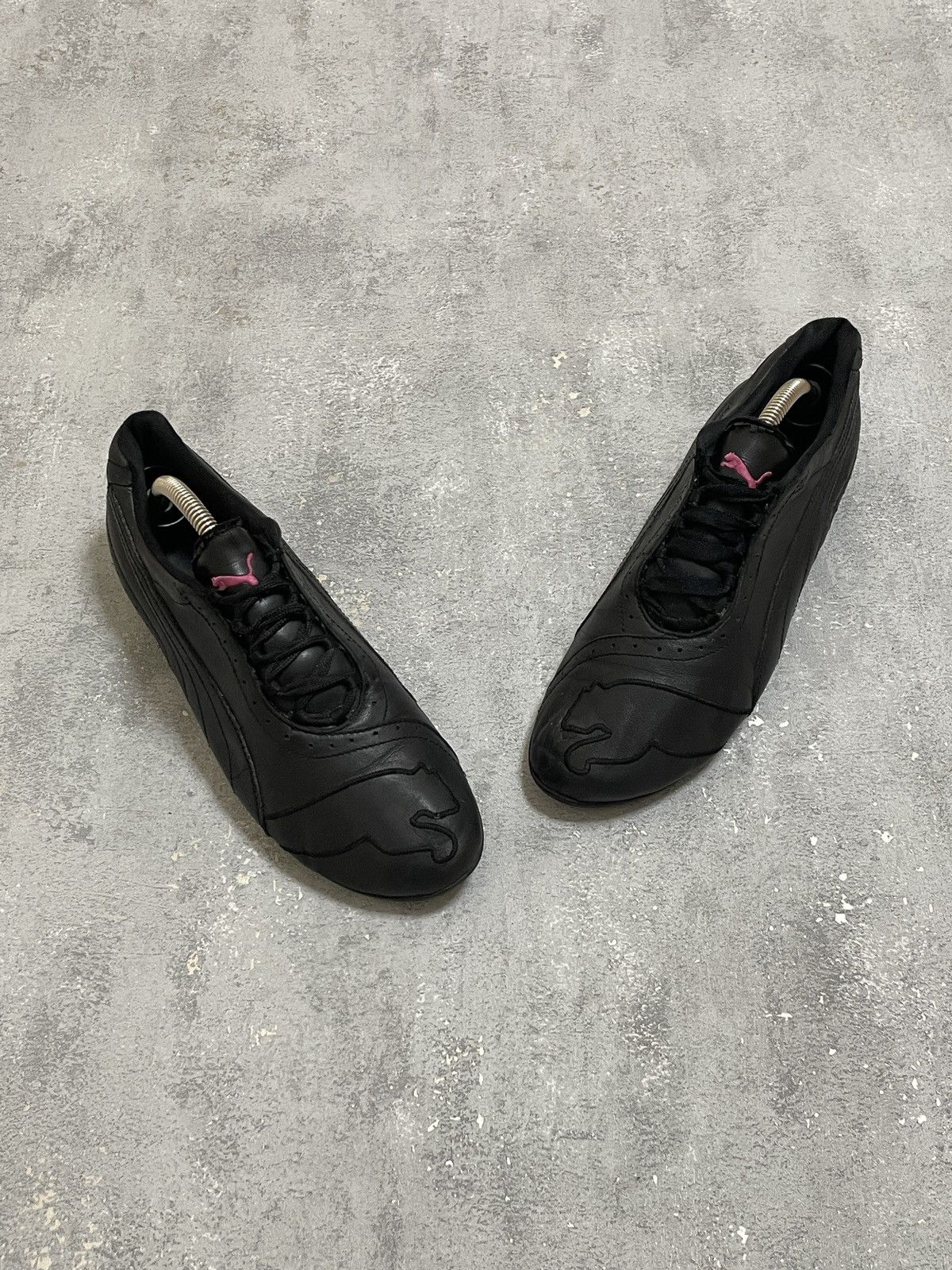 Puma × Vintage Puma Y2K Big Cat Black Racing Flat Trainers