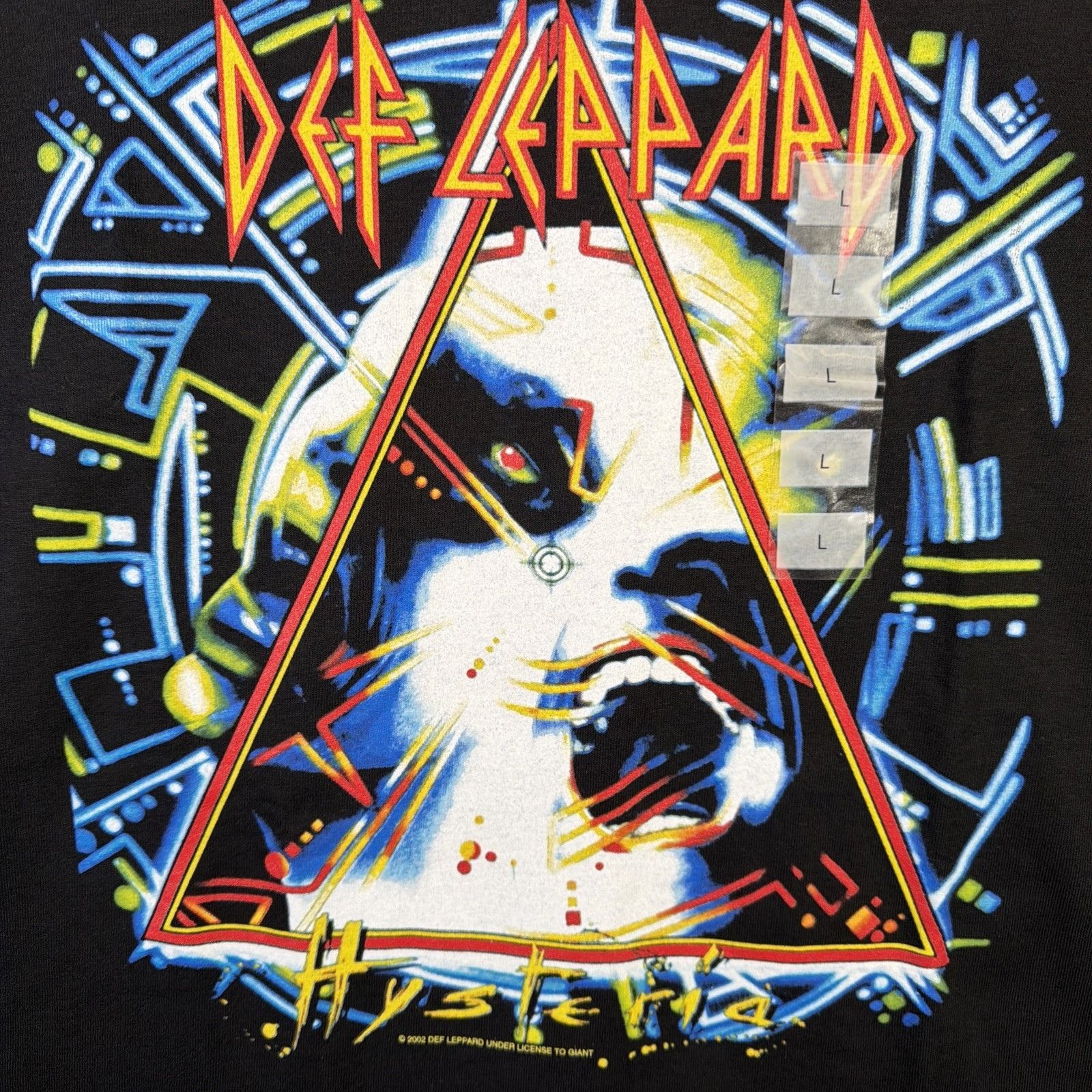 Giant Vintage Def Leppard Shirt Mens Large Black 90s Hysteria Band Size US L / EU 52-54 / 3 - 2 Thumbnail