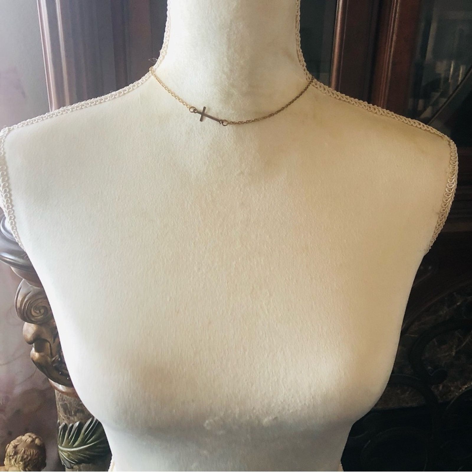 Jewelry Gold plated cross chain necklace Size ONE SIZE - 9 Thumbnail