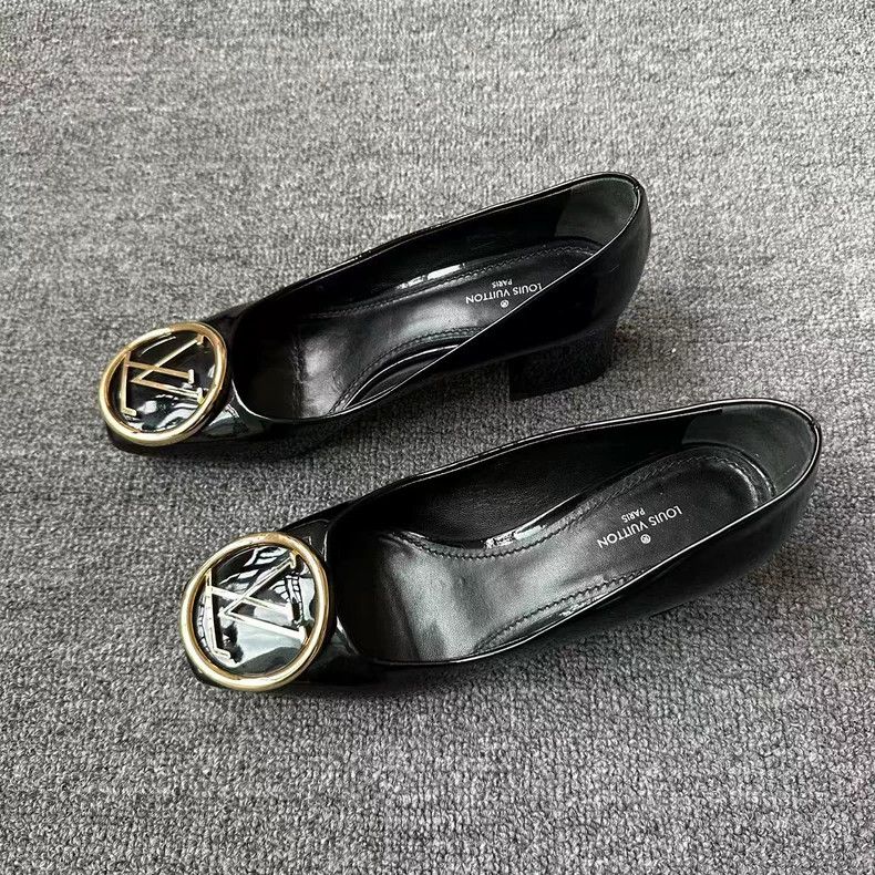 Louis Vuitton Louis Vuitton Black Block Heel Pumps - dmc Size US 7 / EU 40 - 1 Thumbnail