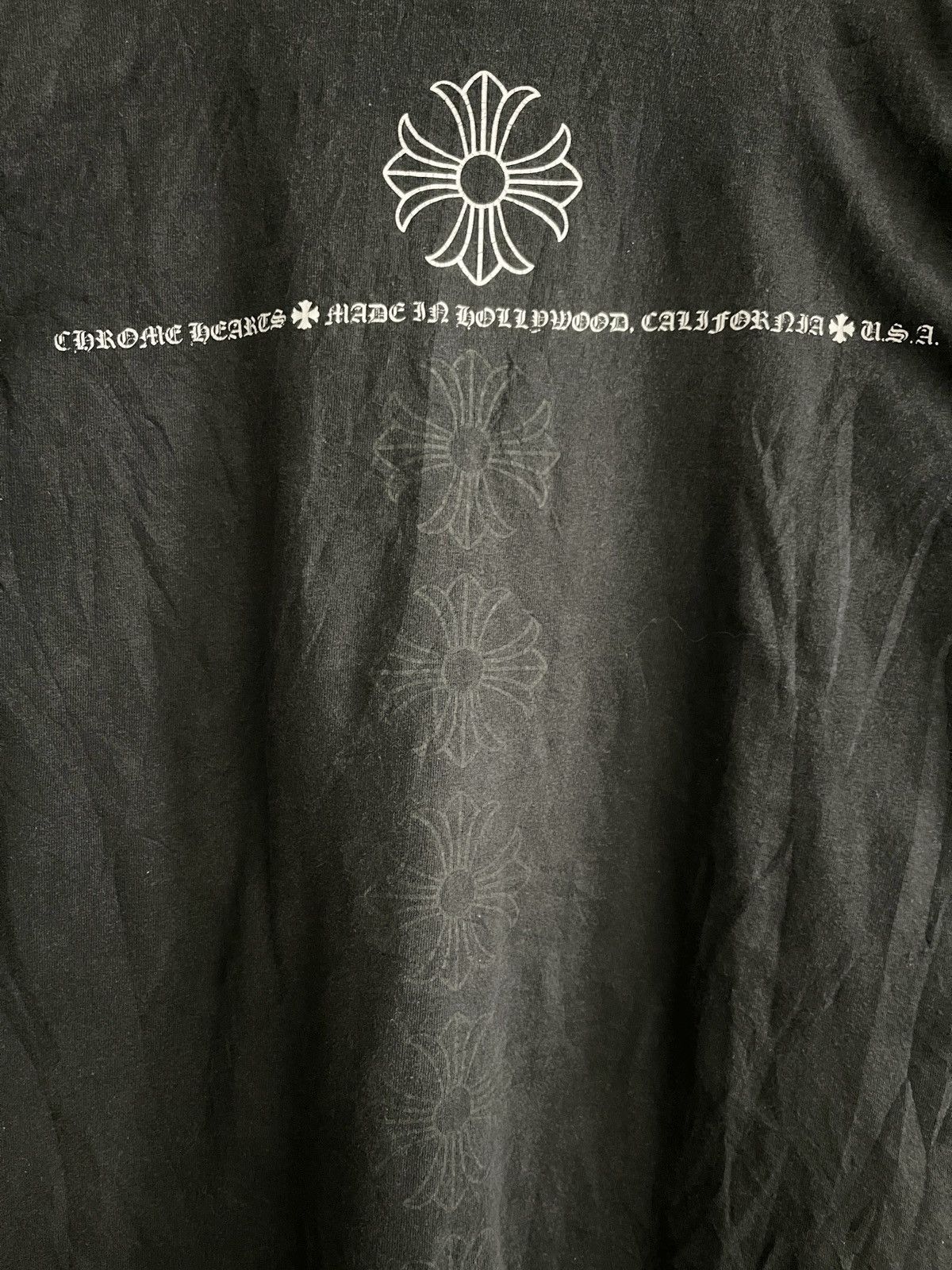Chrome Hearts STEAL! 2000s Chrome Hearts Vertical Crosses Logo Pocket Tee Size US S / EU 44-46 / 1 - 6 Thumbnail