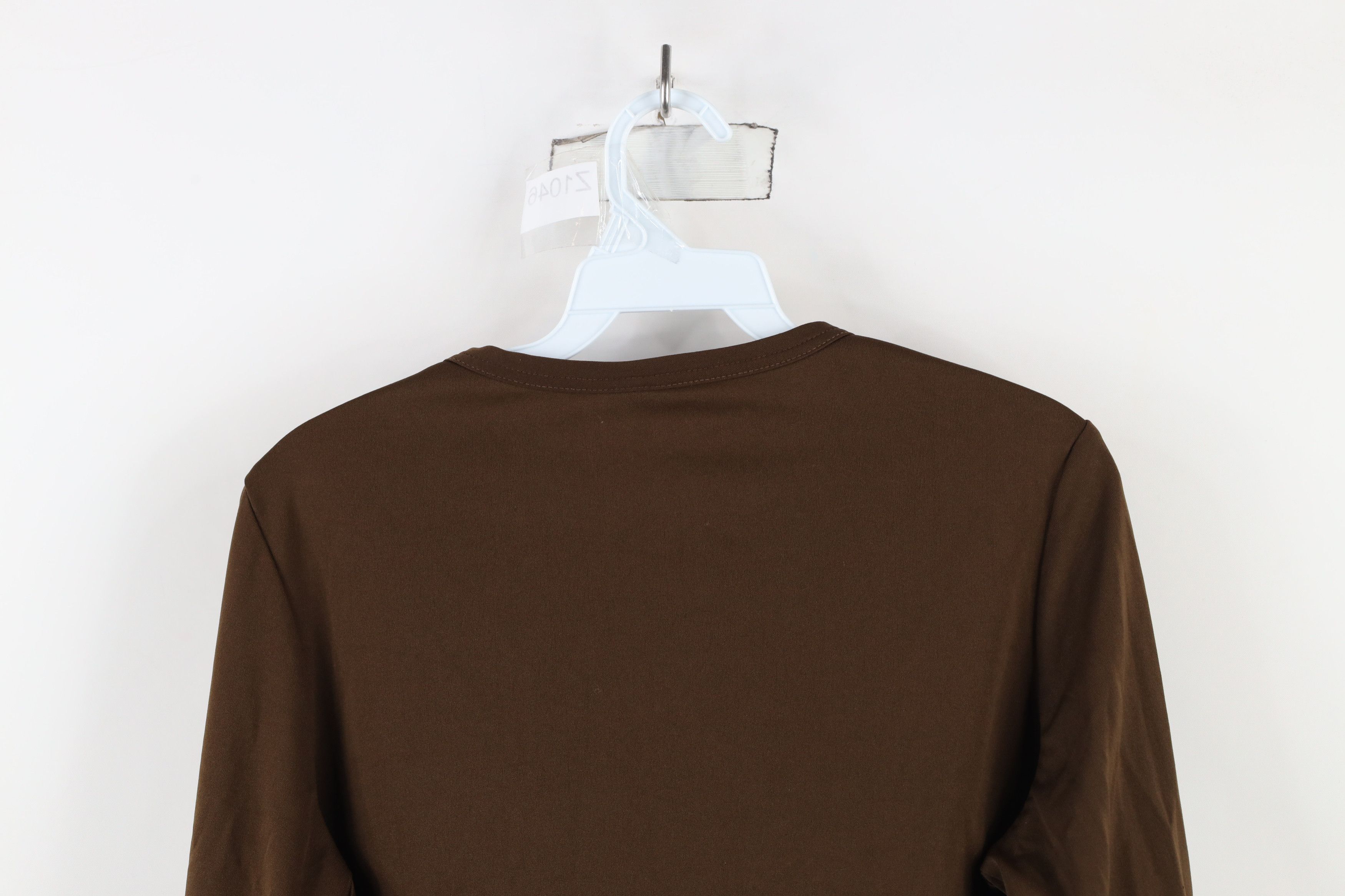 Vintage Vintage 70s Streetwear Knit Long Sleeve T-Shirt Brown USA Size L / US 10 / IT 46 - 9 Thumbnail