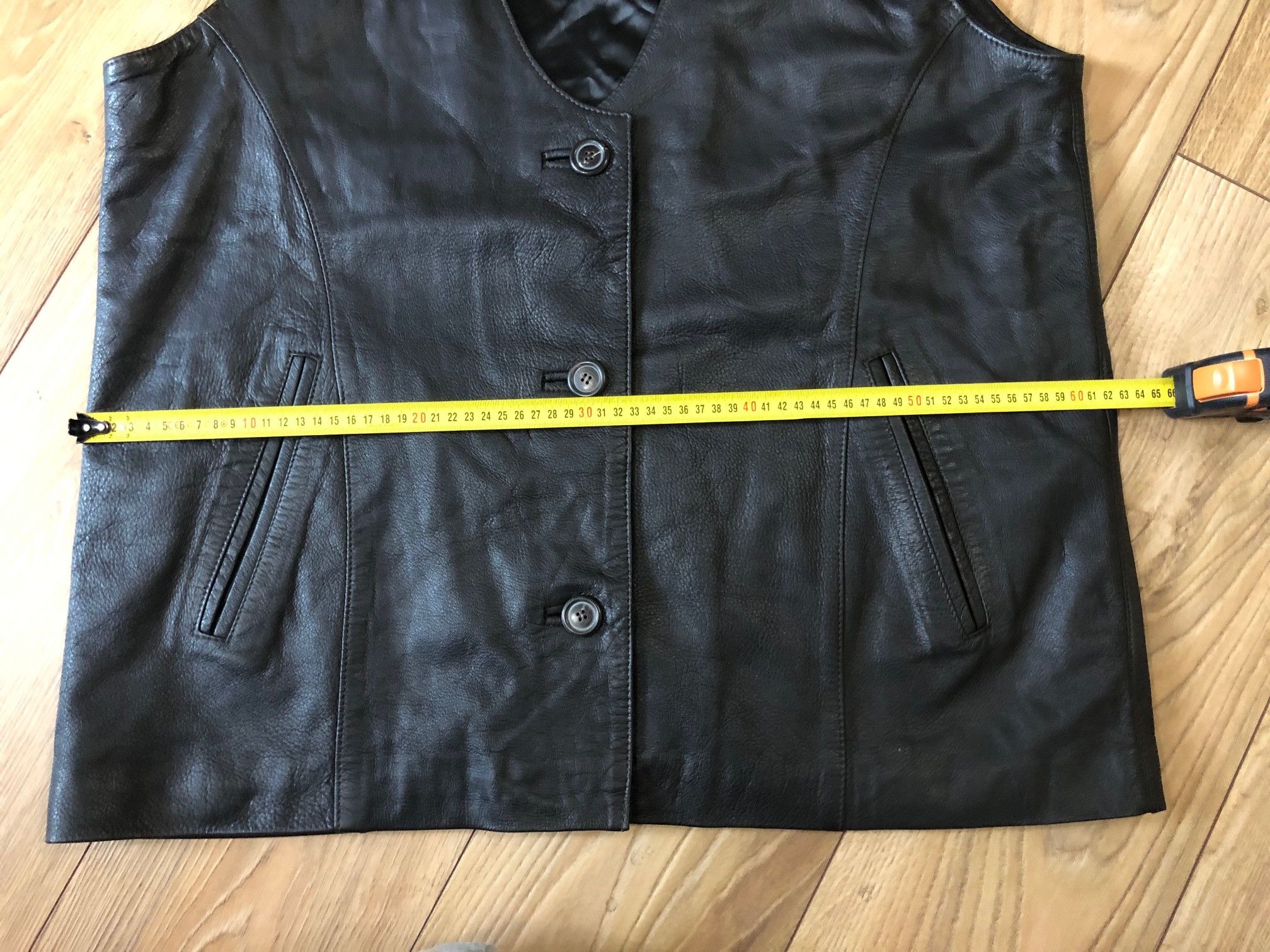 Leather Long brown leather vest 3XL-5XL Size US XXL / EU 58 / 5 - 3 Thumbnail