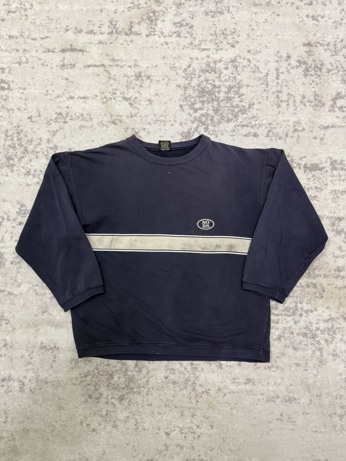 Vintage Vintage NO BS Chest Logo Sweatshirt Size US L / EU 52-54 / 3 - 3 Thumbnail