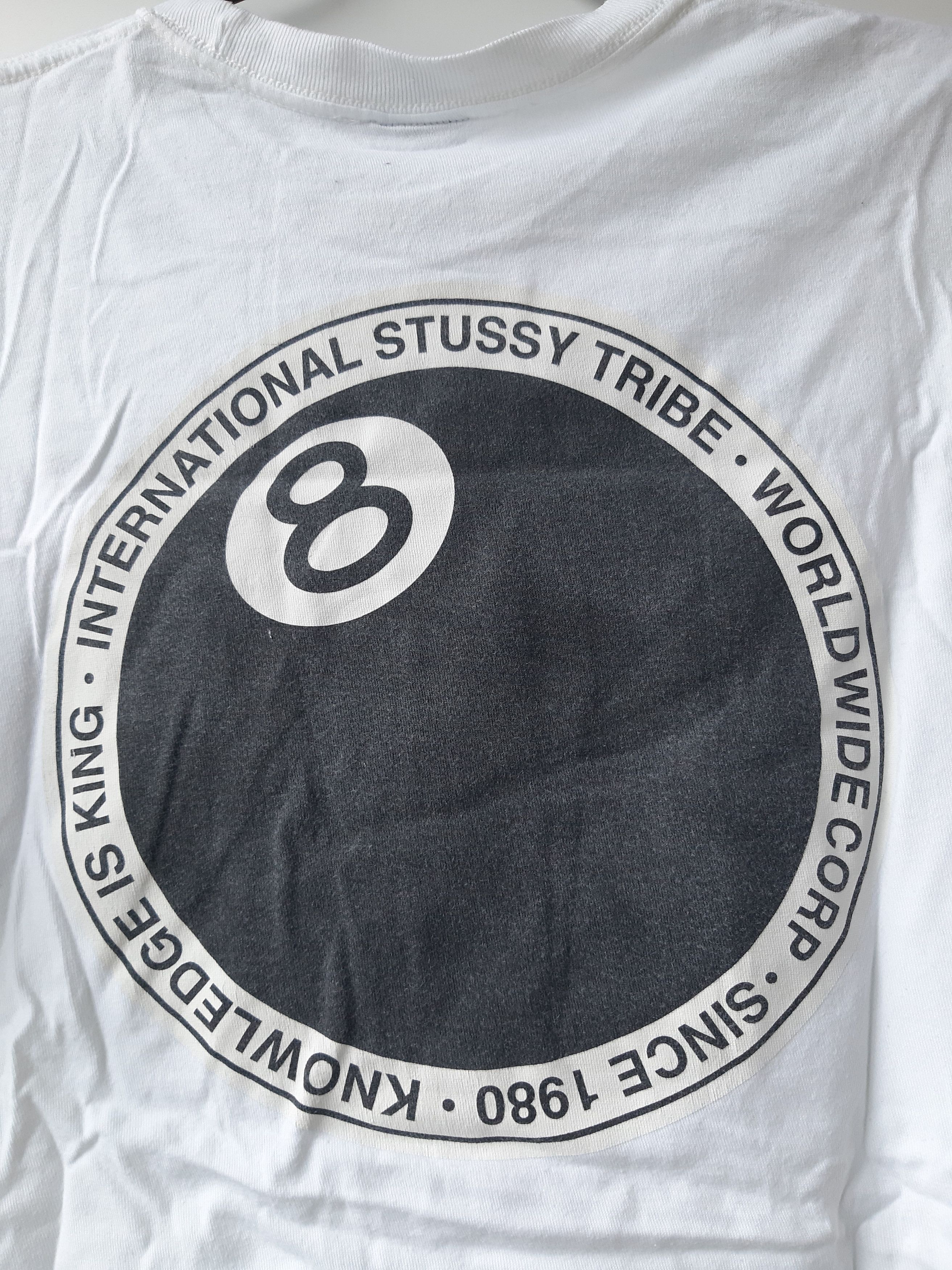 Stussy × Vintage Stussy 8 Ball Dot Tee White shirt Size US M / EU 48-50 / 2 - 6 Thumbnail