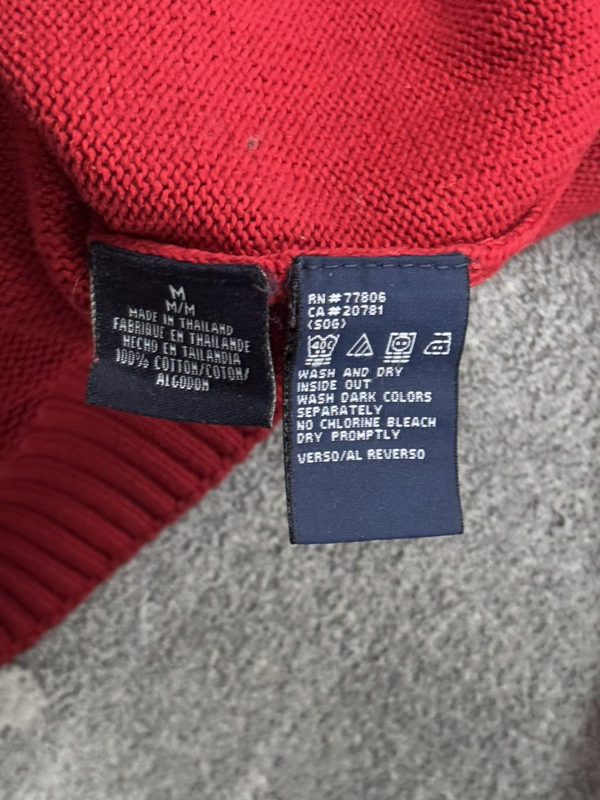 Tommy Hilfiger × Vintage Tommy Hilfiger M FCK SVF red sweater jumper sweatshirt 00s Size US M / EU 48-50 / 2 - 10 Thumbnail