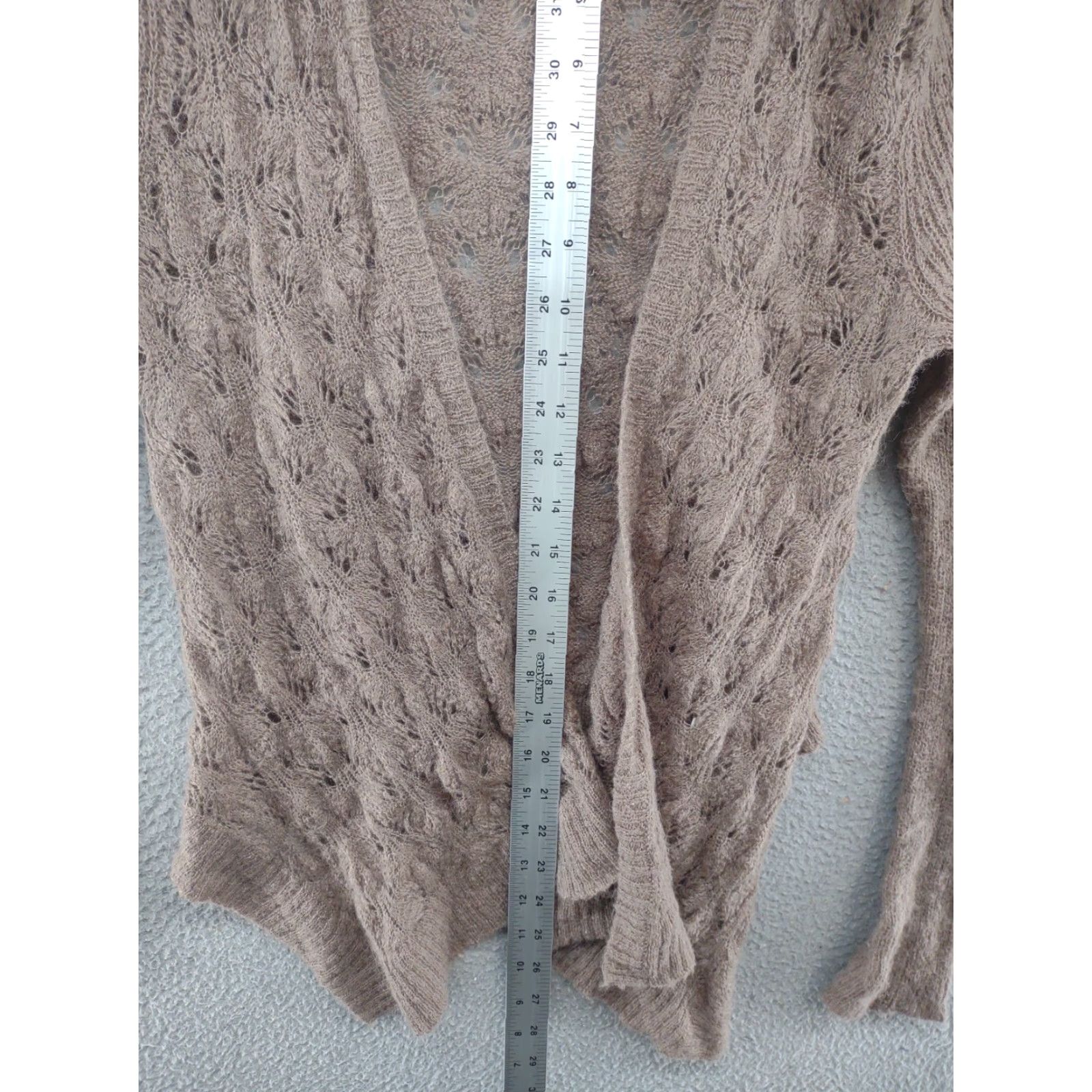 Vintage LC Lauren Conrad Open Front Lightweight Wool Blend Cardigan Sweater XS Brown Women Size XS / US 0-2 / IT 36-38 - 4 Thumbnail