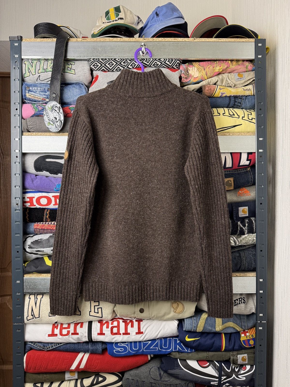 Fjallraven FJALLRAVEN Wool Red Fox Sweater Jumper Zip Hiking Big Logo Size US M / EU 48-50 / 2 - 2 Thumbnail