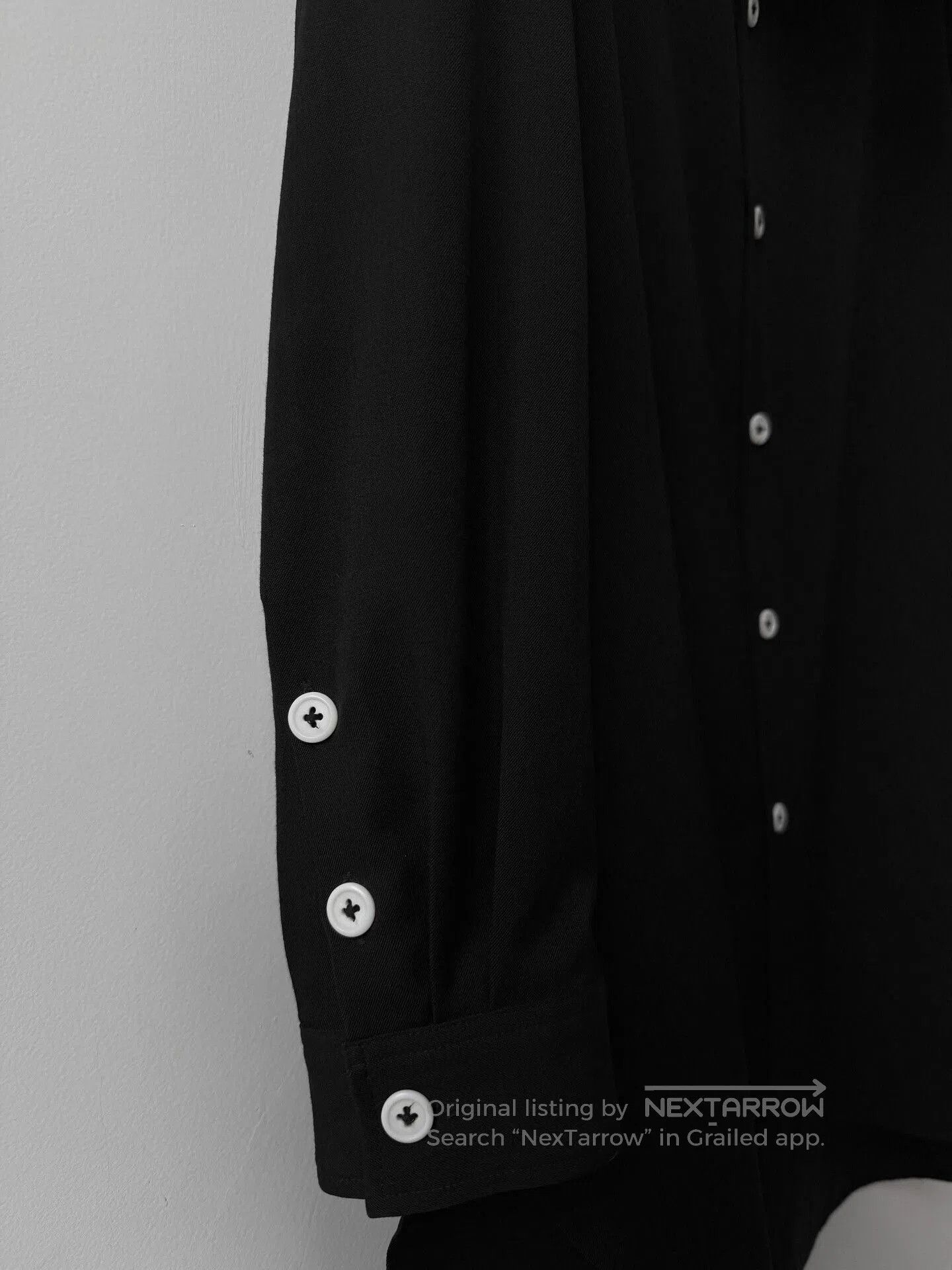 Yohji Yamamoto Yohji Yamamoto Black Long Sleeve Shirt. Size US L / EU 52-54 / 3 - 8 Thumbnail