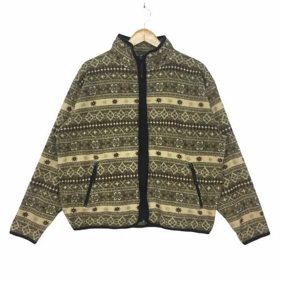 Vintage Vtg Forest THIRD WAVE Navajo Aztec Fleece Jacket Outdoor Size L / US 10 / IT 46 - 1 Thumbnail