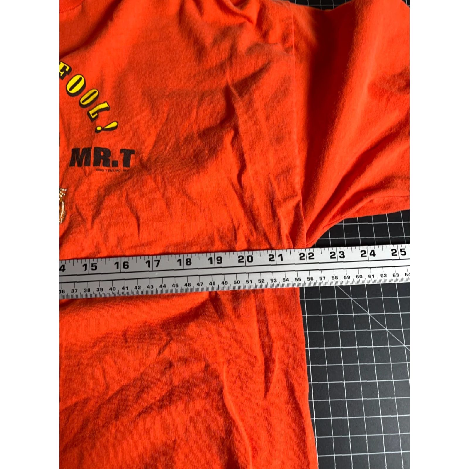 Hanes VINTAGE Mr. T Pity the Fool T-Shirt Hanes Short Sleeve Crew Neck 2000 Orange Adult XL/ Large Men Size US L / EU 52-54 / 3 - 5 Thumbnail
