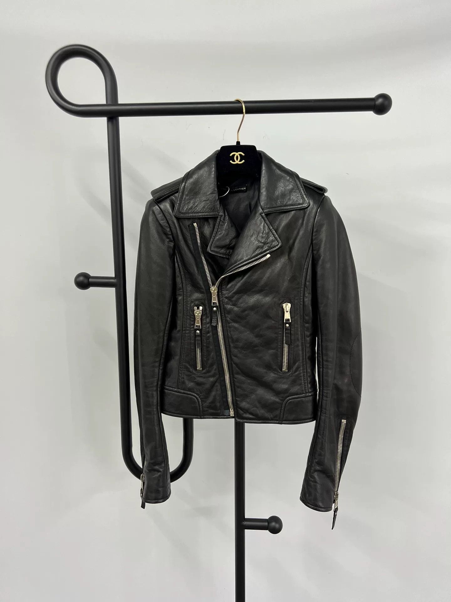 Balenciaga Balenciaga Black Motorcycle Leather Jacket Size S / US 4 / IT 40 - 1 Thumbnail