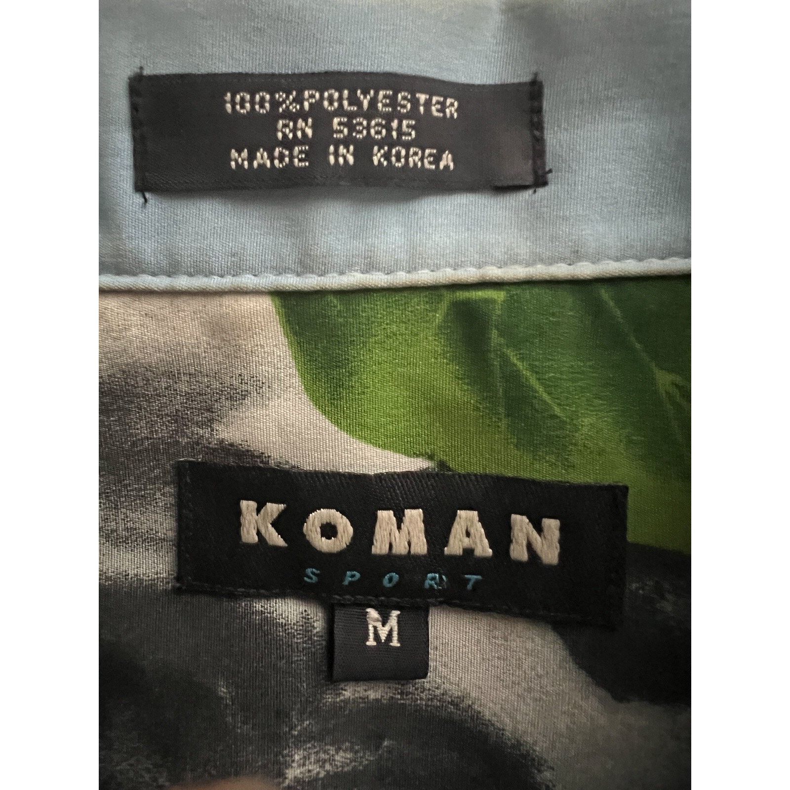 Koman Koman Blue Vintage Hawaiian Koi Fish Button Shirt M Pocket Size US M / EU 48-50 / 2 - 6 Thumbnail