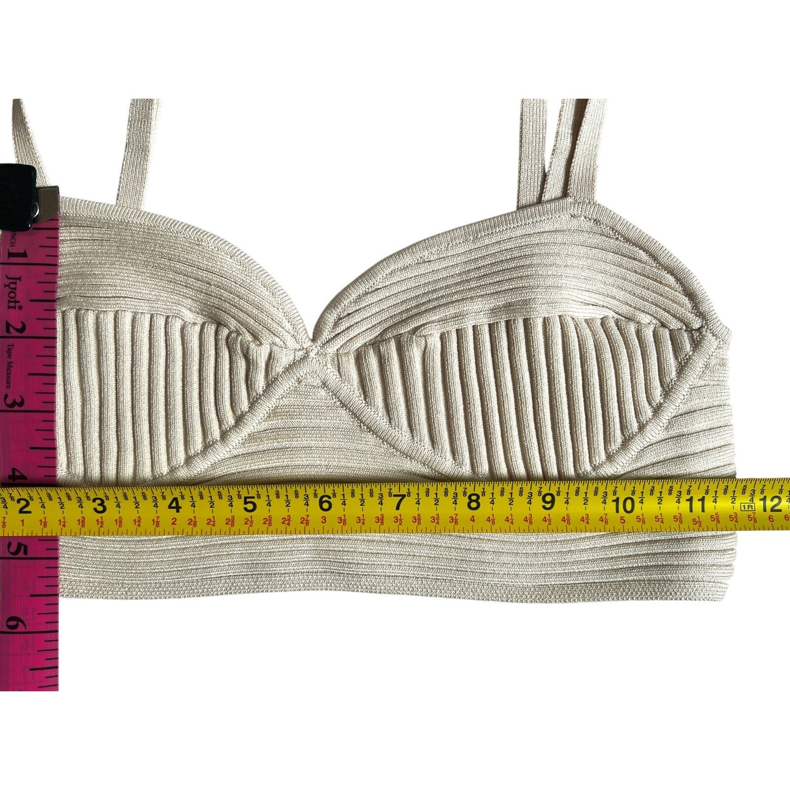 Jonathan Simkhai Jonathan Simkhai Ribbed Stretch Bustier Crop Top S Size S / US 4 / IT 40 - 5 Thumbnail