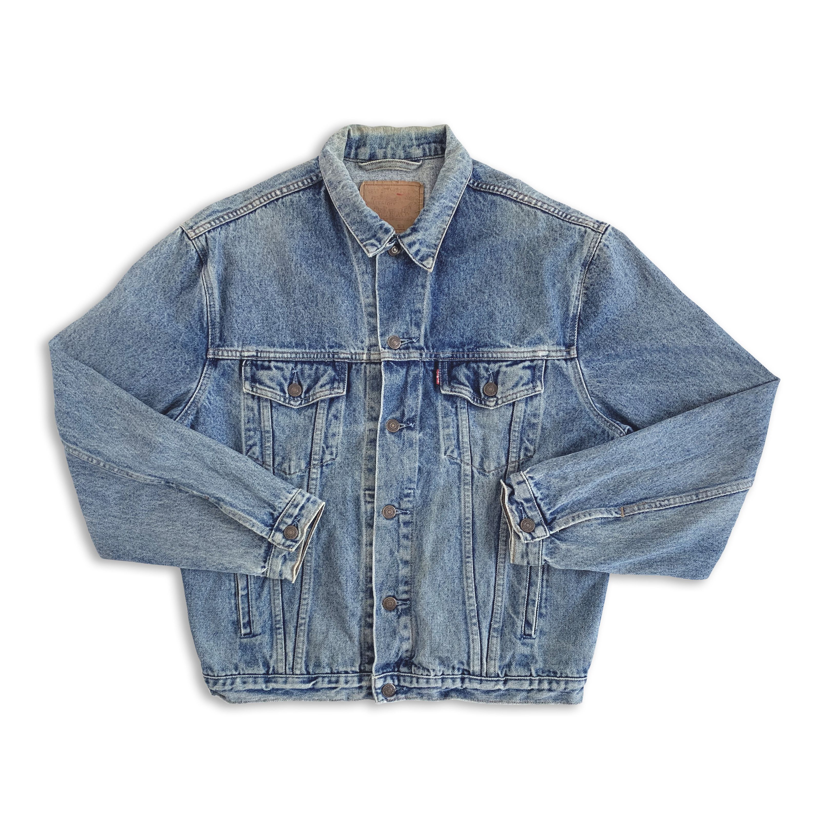 Levi's Vintage Clothing Vintage 80s 90s LEVI'S Denim Jacket 70503 Trucker Faded Size US XL / EU 56 / 4 - 2 Thumbnail