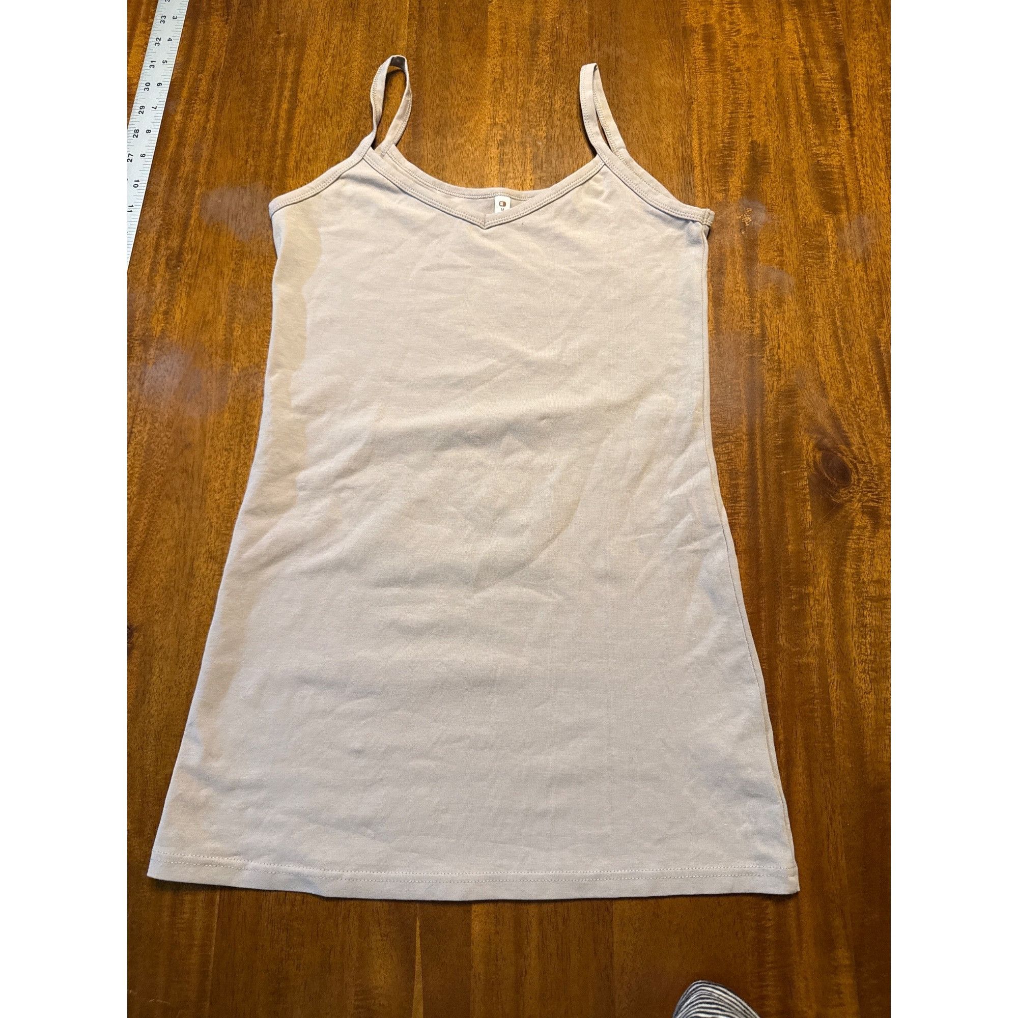 Other Womens Ash Gray Camisole Spaghetti Strap Tank Top M Cotton/S Size M / US 6-8 / IT 42-44 - 1 Thumbnail