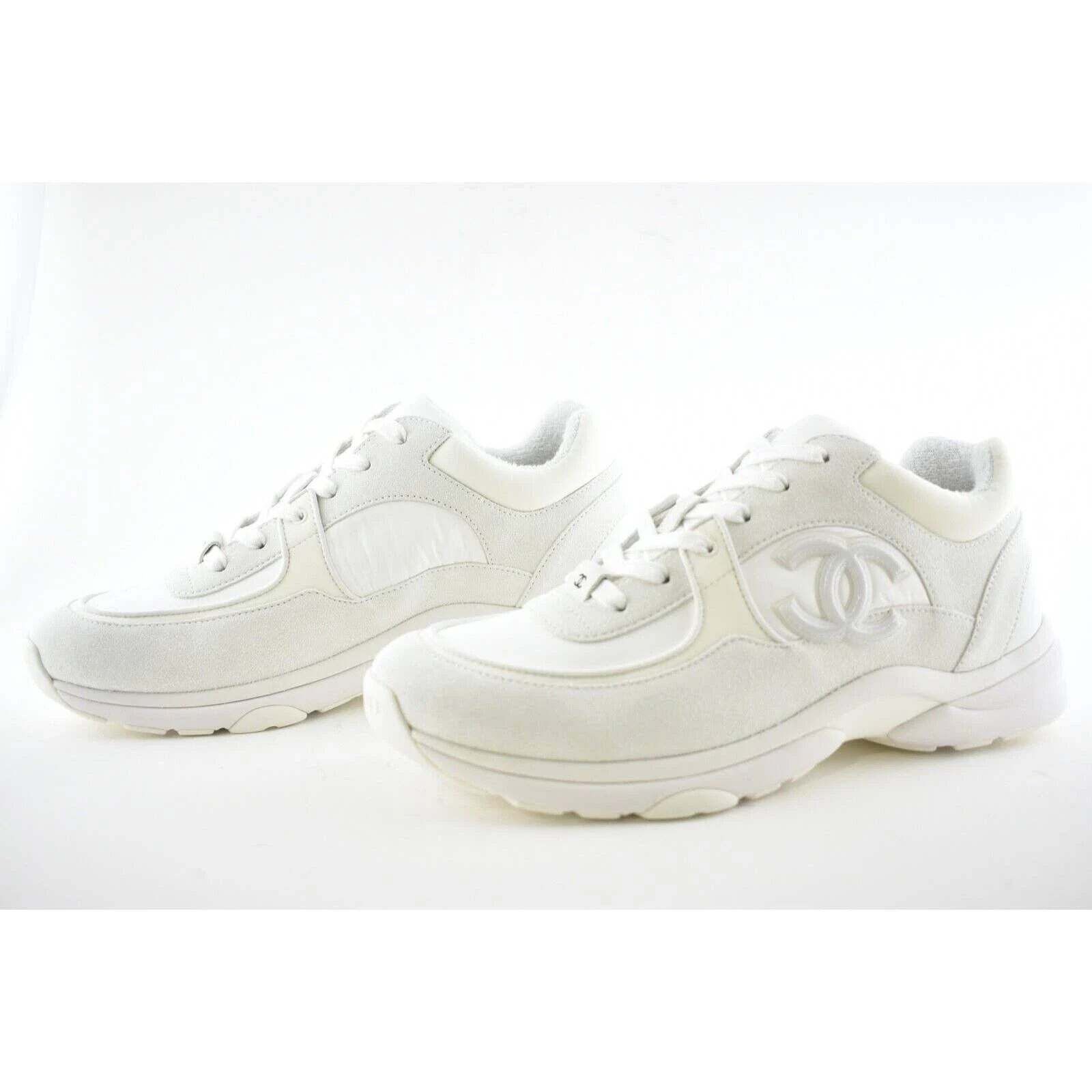 Chanel Chanel Suede Leather Lace Low Top Trainer Sneaker 44 11 Size US 11 / EU 44 - 7 Thumbnail