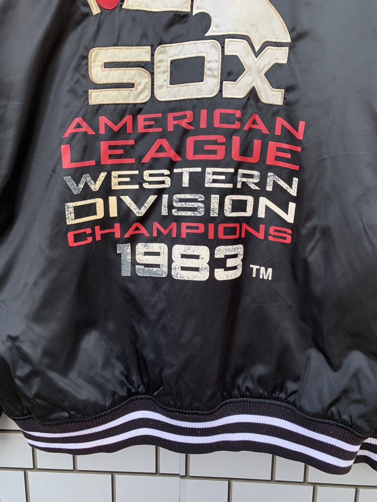 Majestic Vintage MLB SOX Varsity Bomber Jacket Size US XL / EU 56 / 4 - 14 Thumbnail