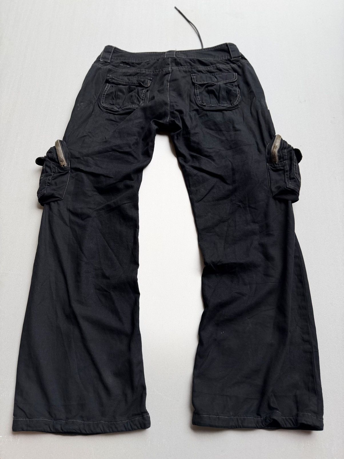 Japanese Brand KM lace up flare cargo pants Size US 28 / EU 44 - 3 Thumbnail