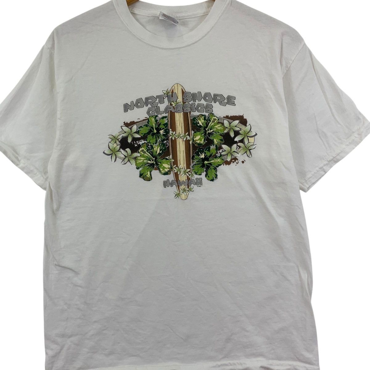Vintage Vintage 90’ HAWAII NORTH SHORE Classic Hanes Tee Shirt Top Size US S / EU 44-46 / 1 - 3 Thumbnail