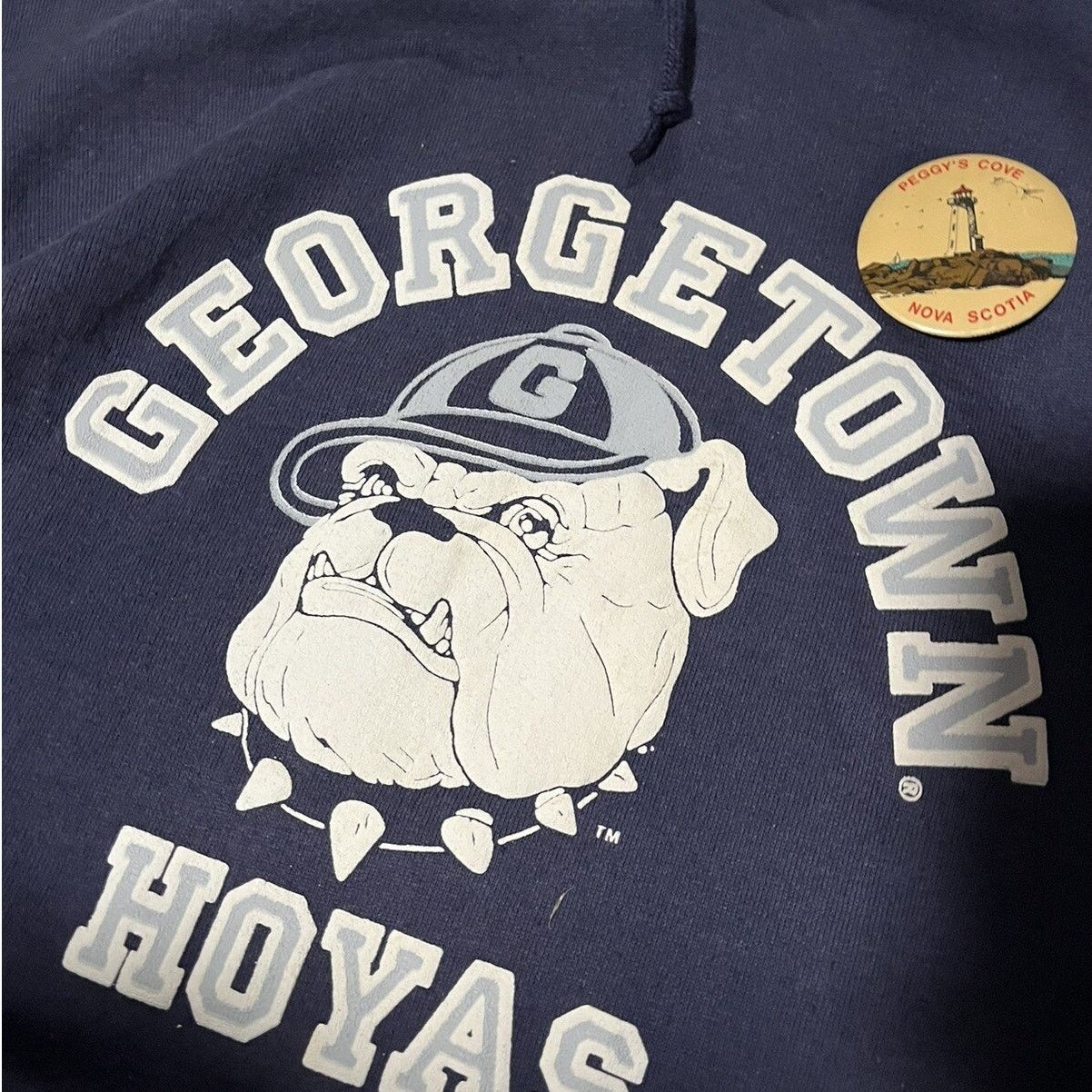 Jerzees 90s Georgetown Hoyas Bulldog Faded XL Jerzees Puff Print Size US XL / EU 56 / 4 - 3 Thumbnail