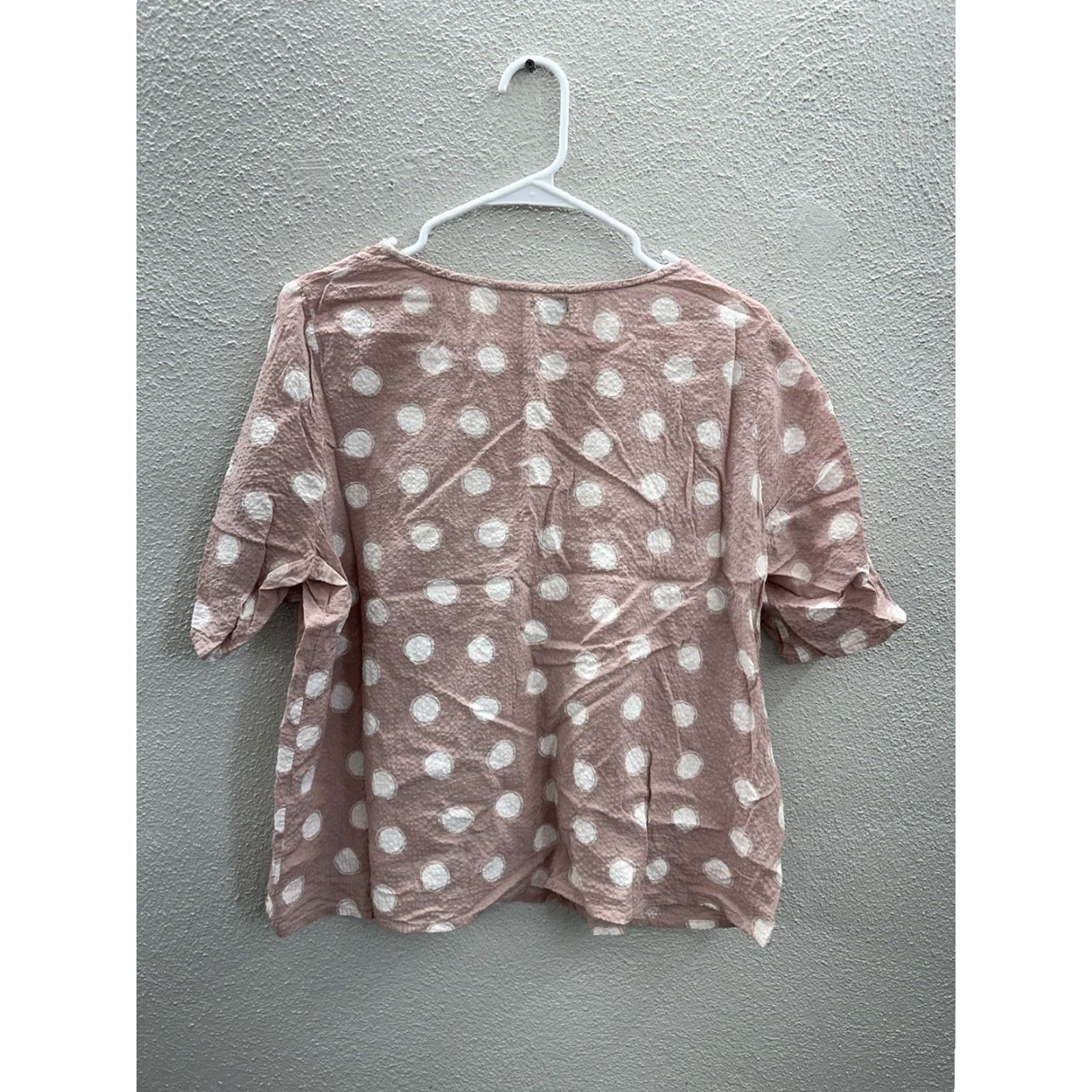 Vintage Coco & Carmen Womens Blouse Size Small Pink White Polka Dot Short Sleeve Size S / US 4 / IT 40 - 6 Thumbnail