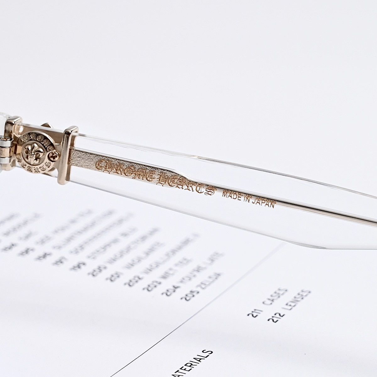 Chrome Hearts CHROME HEARTS GITTIN ANY ?-A CRYSTAL 18K GOLD PLATED GLASSES Size ONE SIZE - 5 Thumbnail