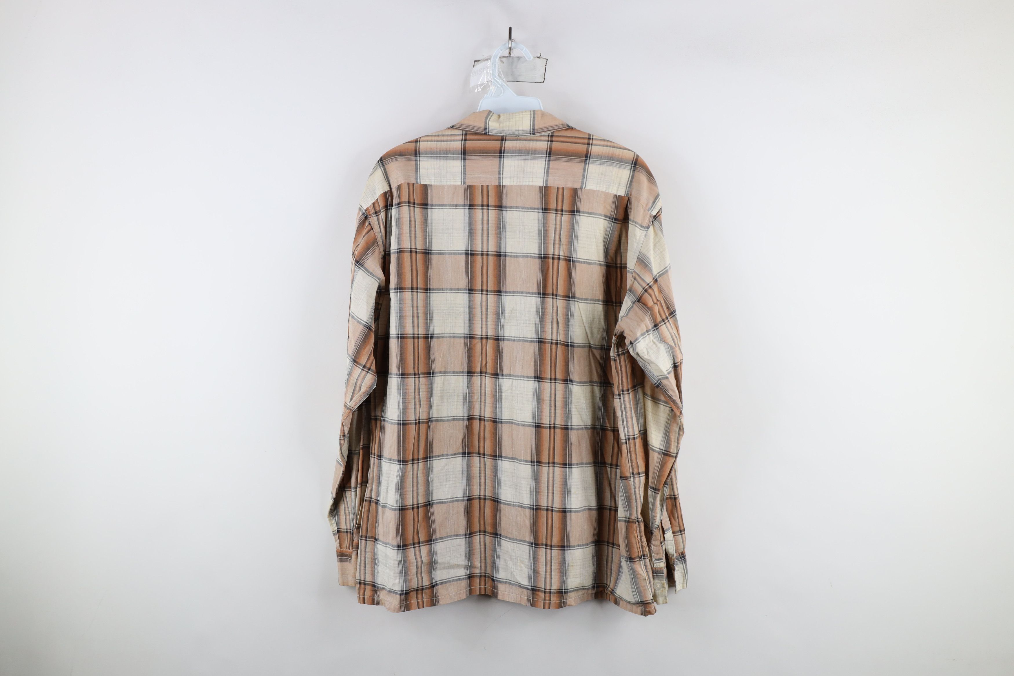 Vintage Vintage 50s 60s Streetwear Camp Collar Button Shirt Plaid Size US L / EU 52-54 / 3 - 11 Thumbnail