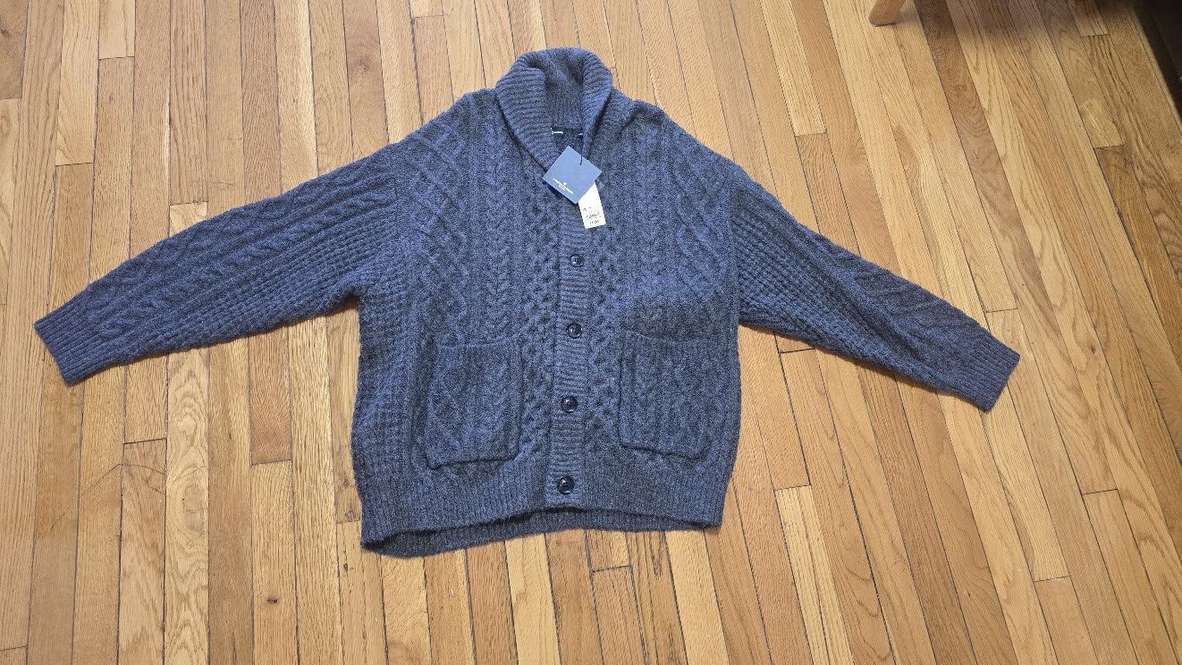 GU GU Engineered Garments Cable Shawl Cardigan Gray Size XL Size US XL / EU 56 / 4 - 2 Thumbnail