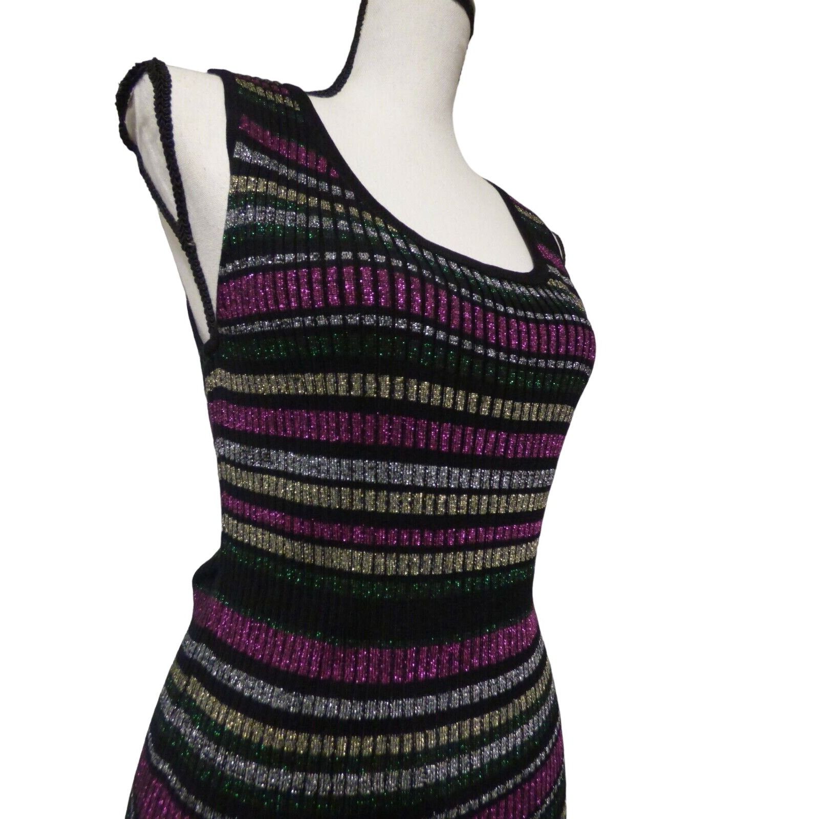 Other Planet Gold Derek Heart Juniors' Plus Size Metallic-Stripe Size ONE SIZE - 10 Thumbnail