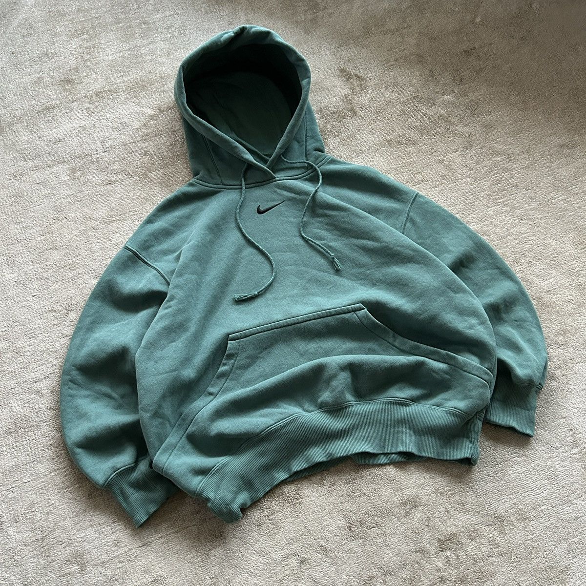 Nike Nike Brown Center Swoosh Hoodie Size US S / EU 44-46 / 1 - 3 Thumbnail