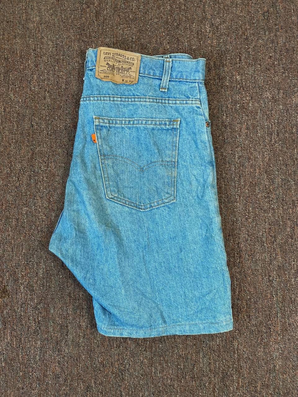 Levi's vintage levis 505 orange tab short denim nice design Size US 36 / EU 52 - 1 Thumbnail