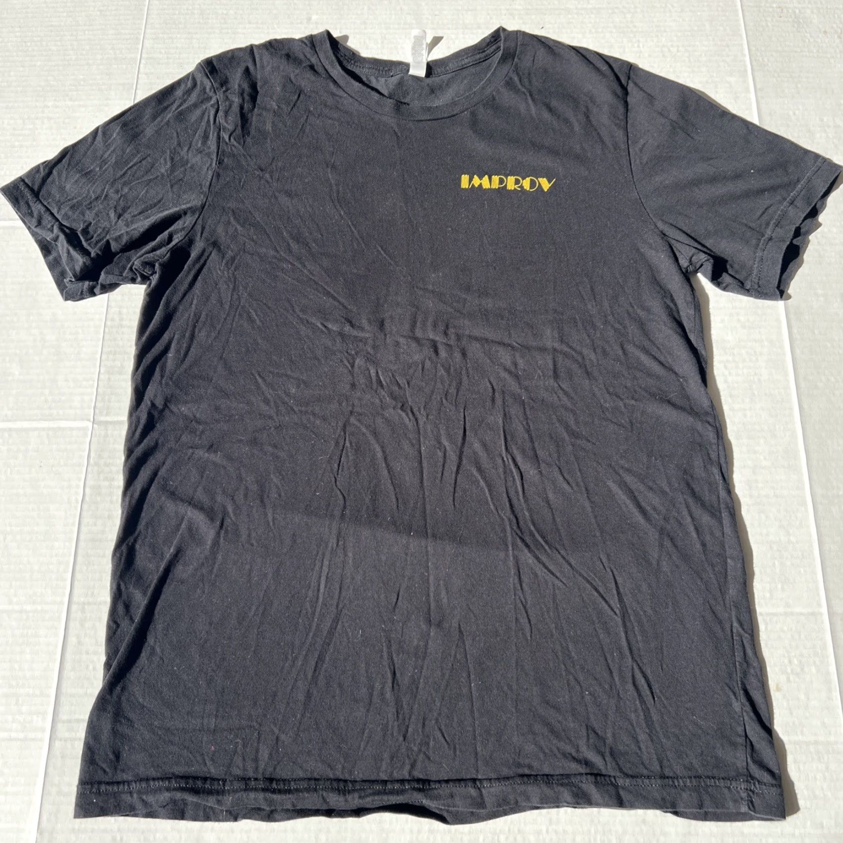 Vintage VINTAGE Canvas T-Shirt Unisex Adults Large Black 80s 90s Improv Comedy Club Hollywood Logo Double-Sided Graphic Print Short Sleeve Size US L / EU 52-54 / 3 - 2 Thumbnail