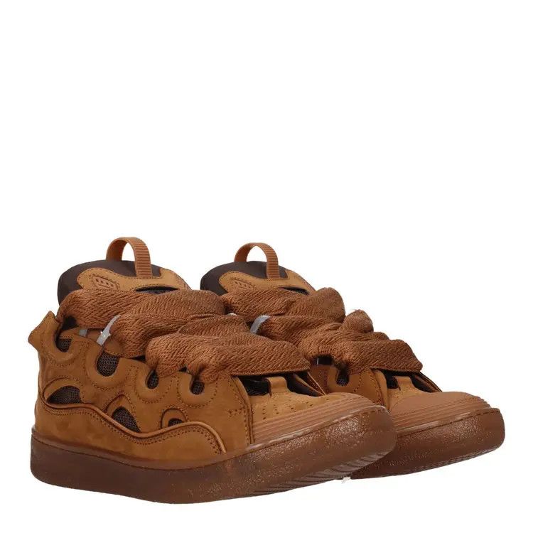 Lanvin oc11z0325 Curb Low-Top Sneakers in Brown Size US 6.5 / EU 39-40 - 2 Thumbnail