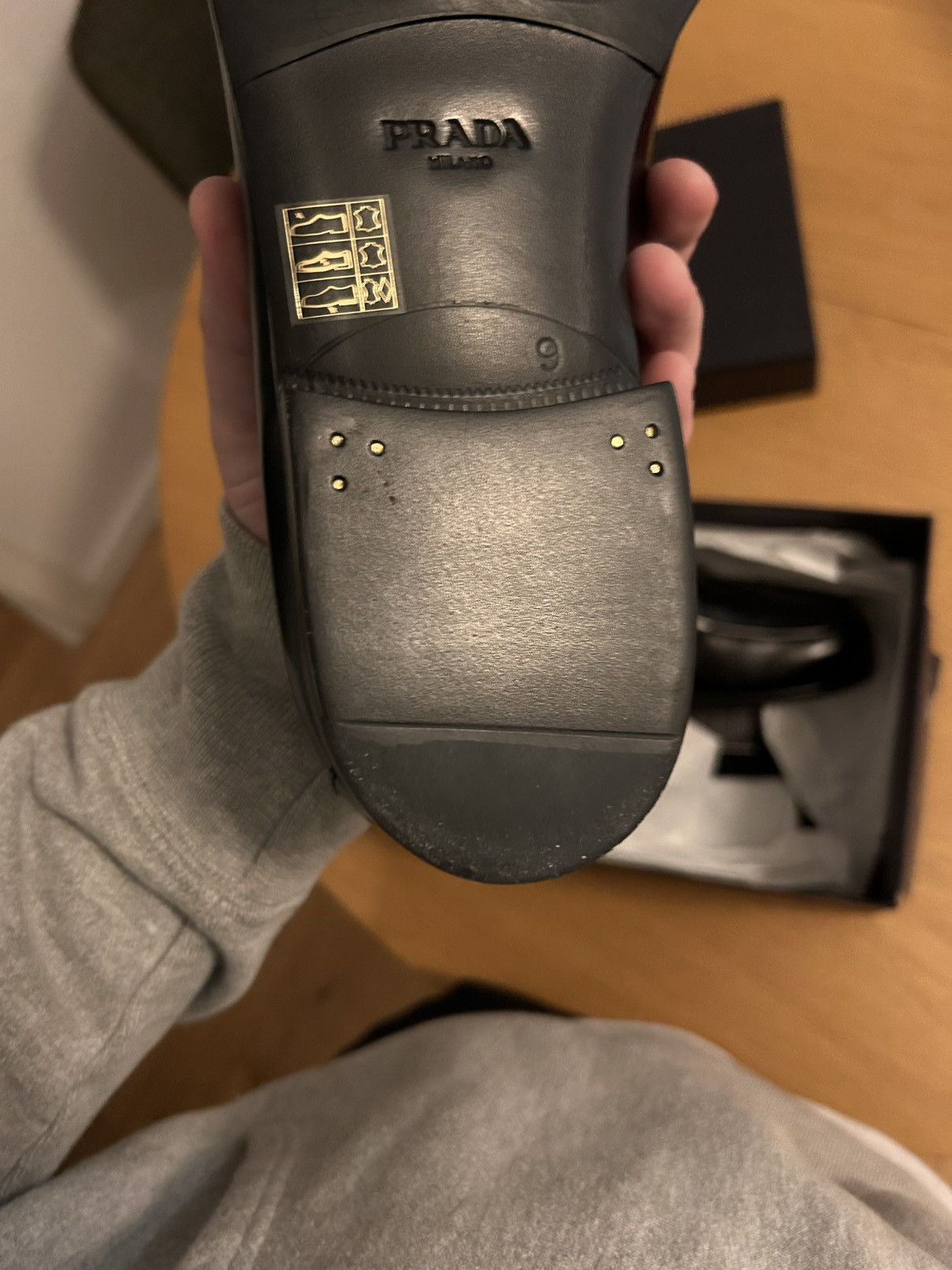 Prada Prada Leather Logo Loafers Size US 10 / EU 43 - 13 Thumbnail