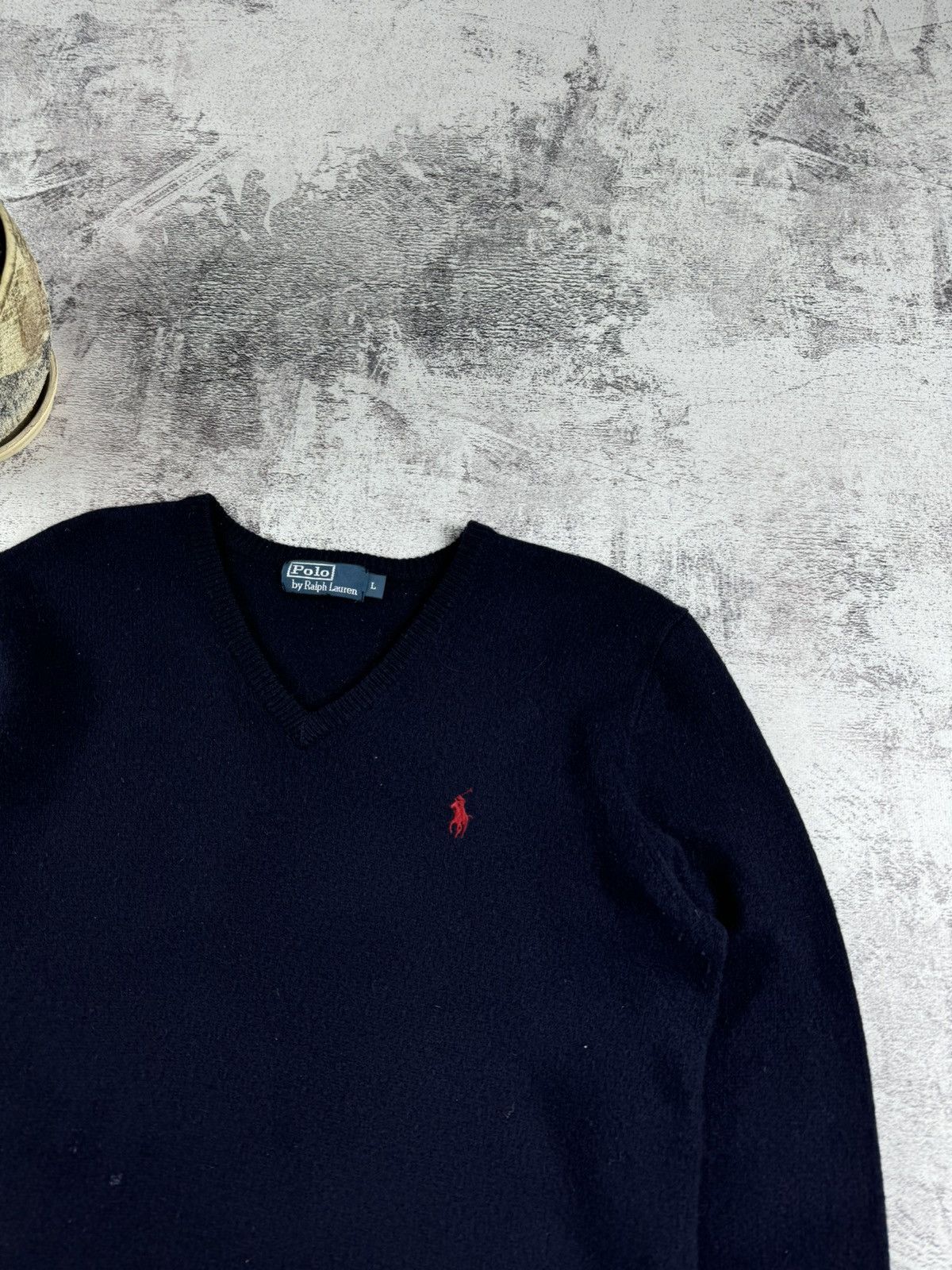 Polo Ralph Lauren 90S Polo Ralph Lauren Lambs Wool V-Neck Old Money Sweater Size US L / EU 52-54 / 3 - 5 Thumbnail