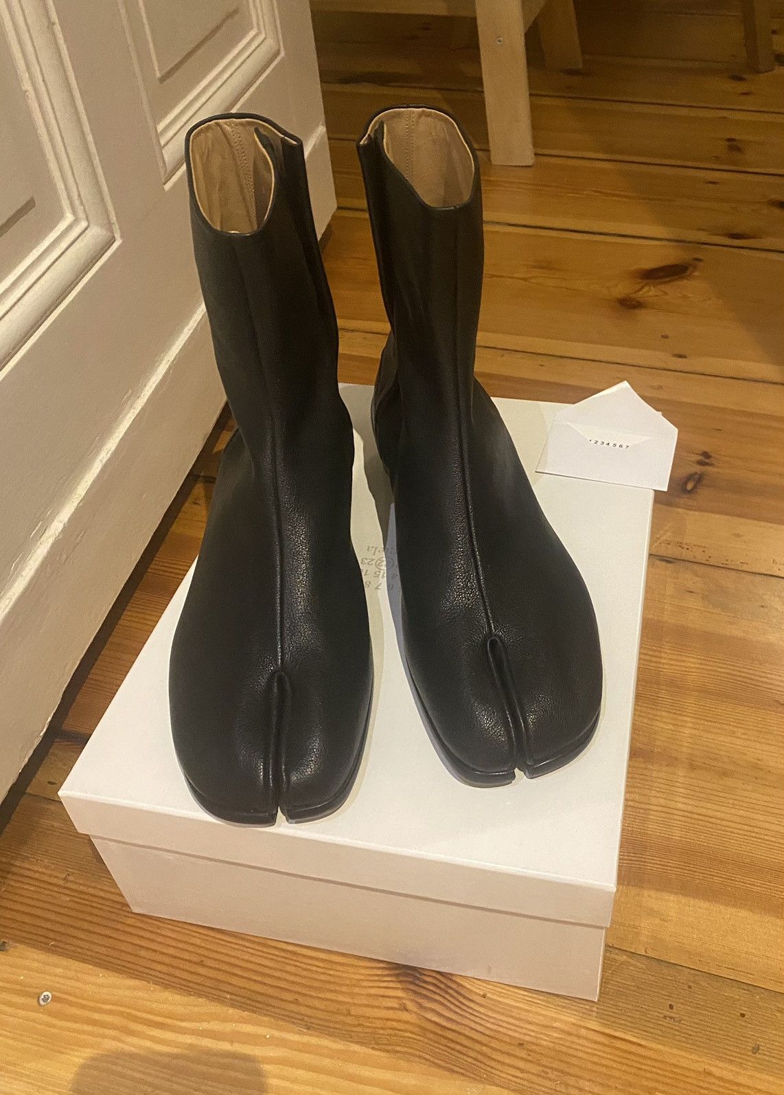 Maison Margiela Tabi Ankle Boots 3Cm Heel Shoes in Black, Men's (Size 13)