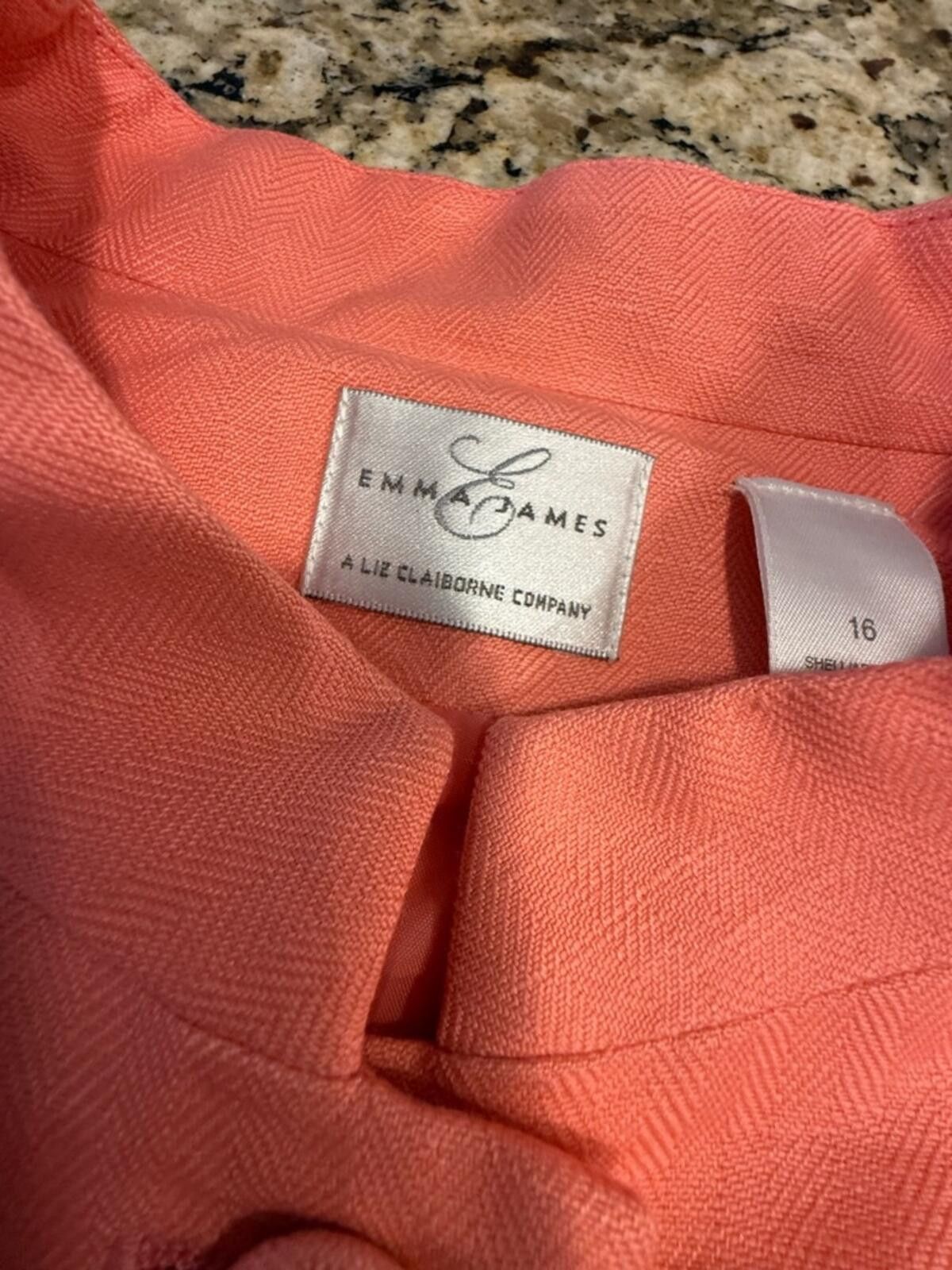 Other Emma James blazer jacket peachy pink lightly textured SZ 16 Size XXL / US 16-18 / IT 52-54 - 8 Thumbnail