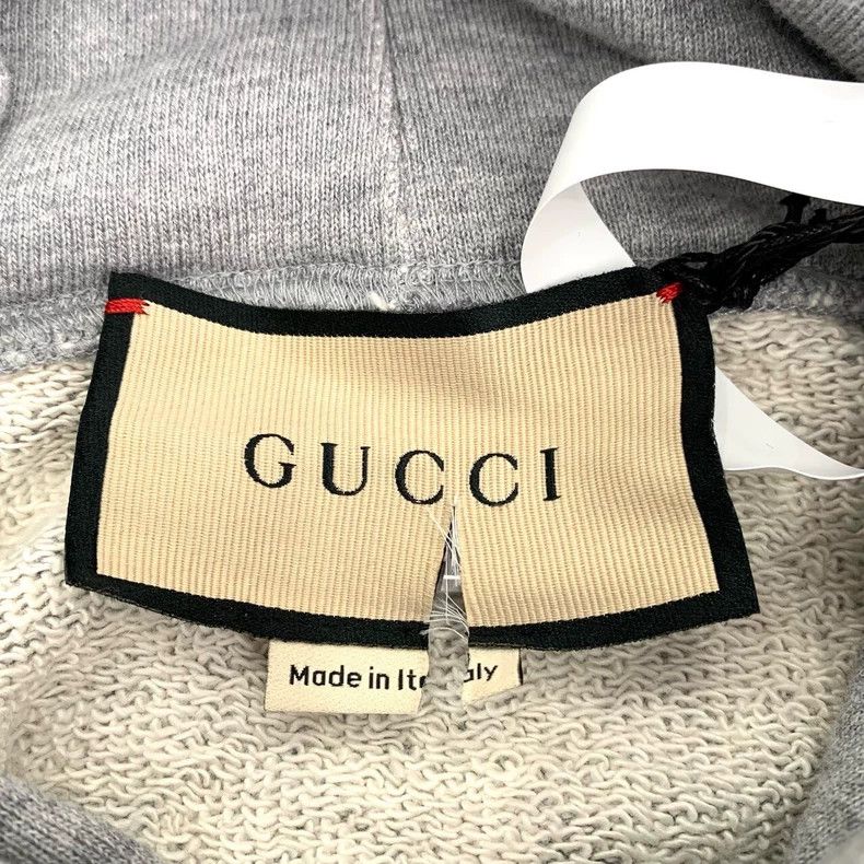 Gucci Gucci Logo animal print gray hooded long-sleeved sweatshirt Size US M / EU 48-50 / 2 - 5 Thumbnail