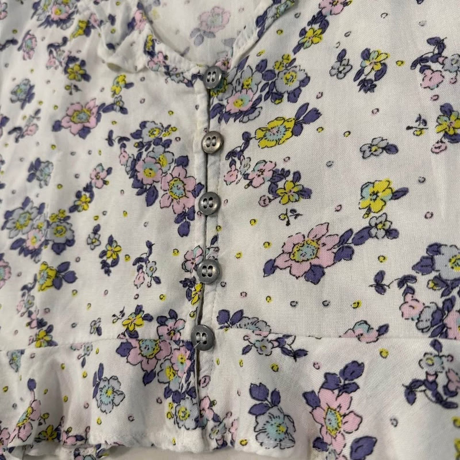 Free People Free People Secret Garden CropTop Ruffled VNeck Womens Small Size S / US 4 / IT 40 - 5 Thumbnail