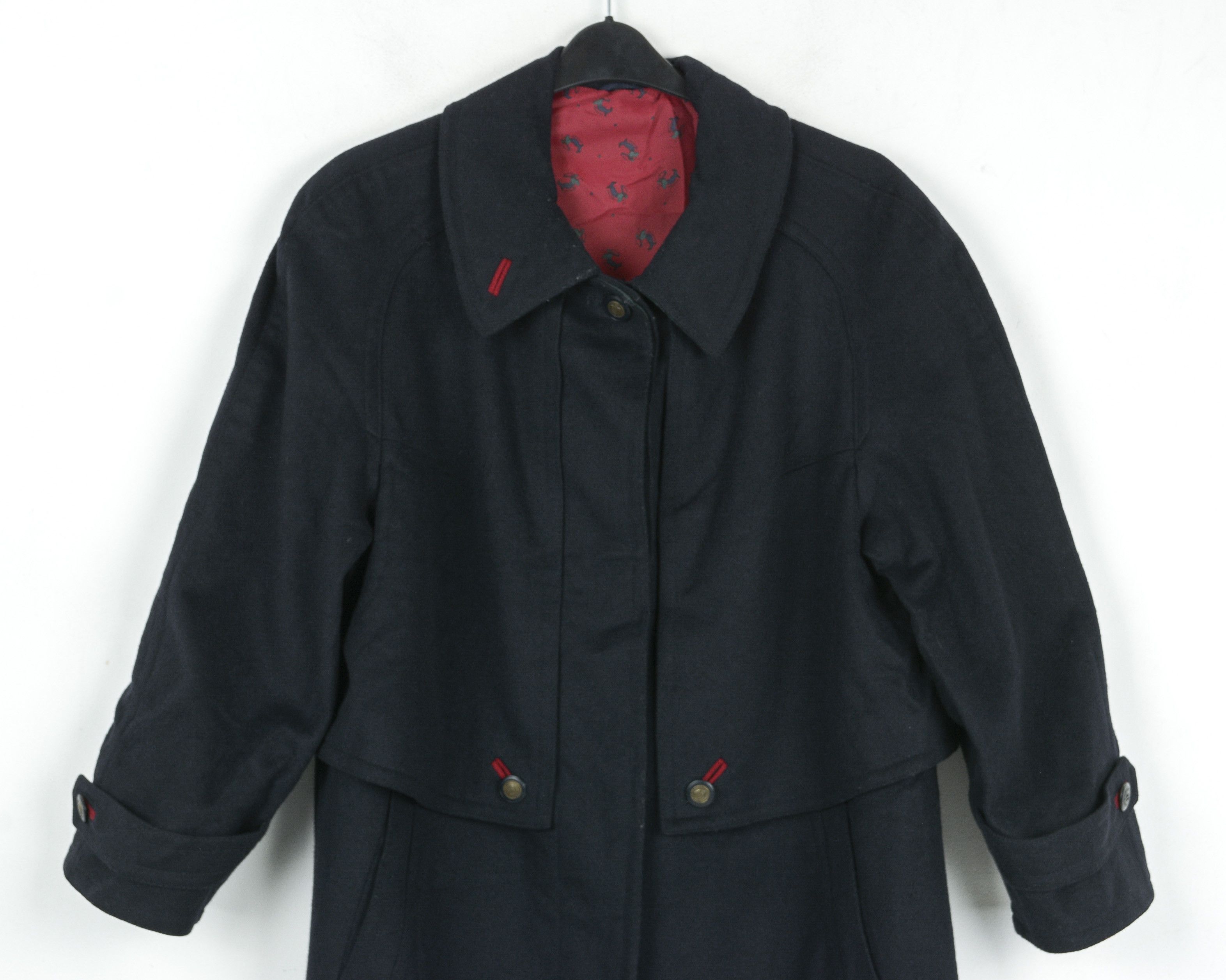 Vintage Original Aquila Alpacca Loden Alpaca Wool Coat Button Up Size L / US 10 / IT 46 - 10 Thumbnail