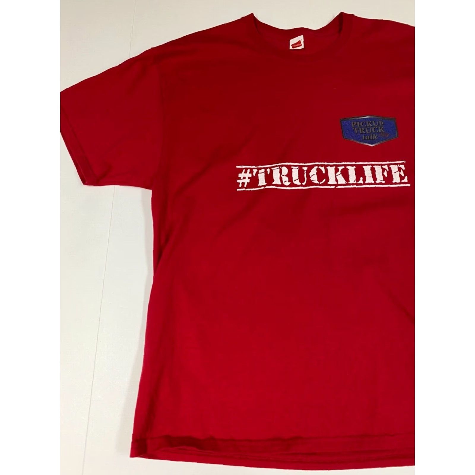 Hanes Truck Life Mens Shirt XL Red T-Shirt Hanes Crew Neck Short Sleeve Cotton Logo Classic Size US XL / EU 56 / 4 - 3 Thumbnail