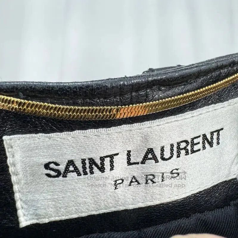 Yves Saint Laurent YSL Black Leather Summer Shorts for Women . Size 22" - 5 Thumbnail