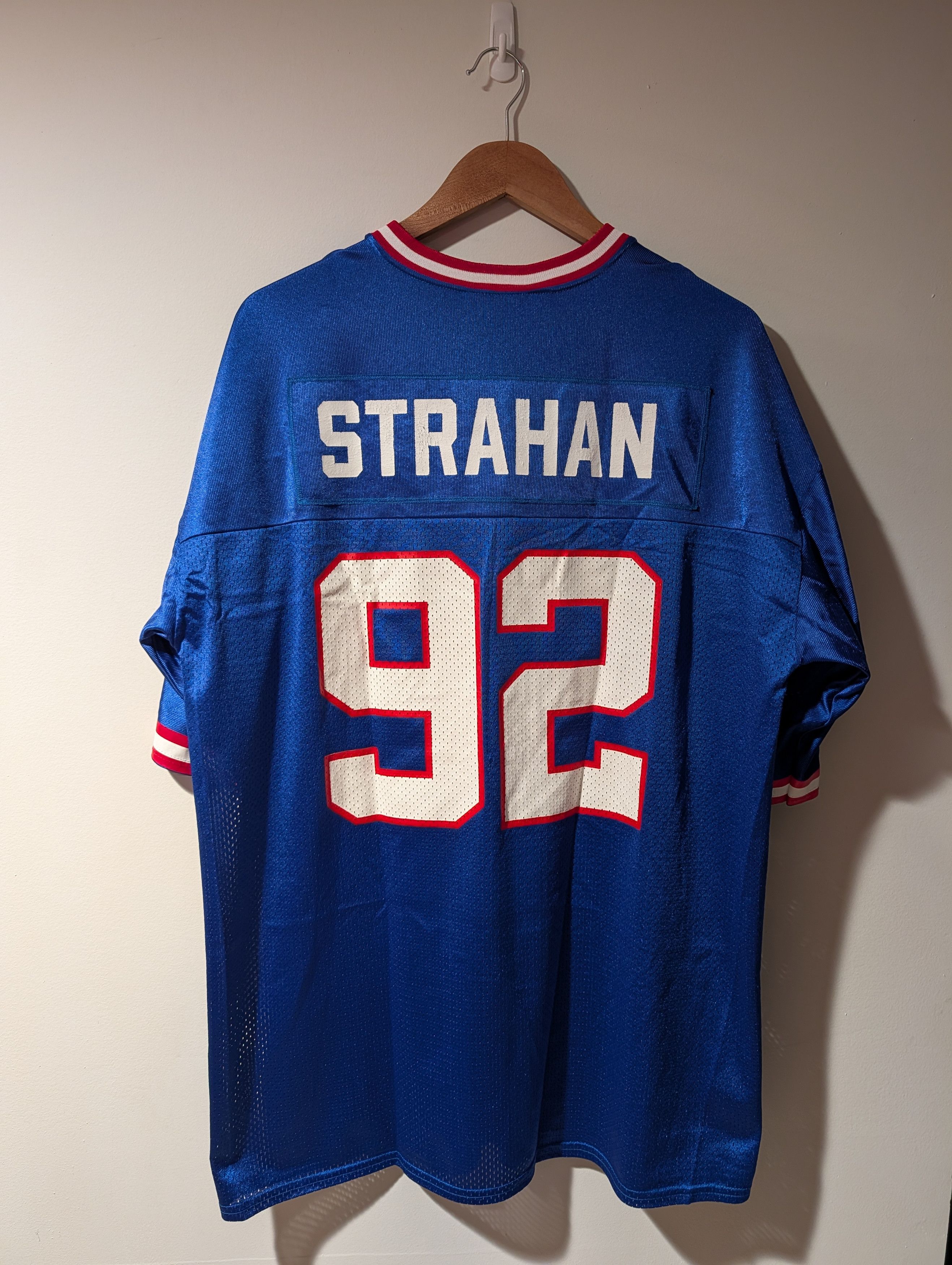 NFL Vintage 90s New York Giants Michael Strahan NFL Jersey Size US L / EU 52-54 / 3 - 1 Thumbnail