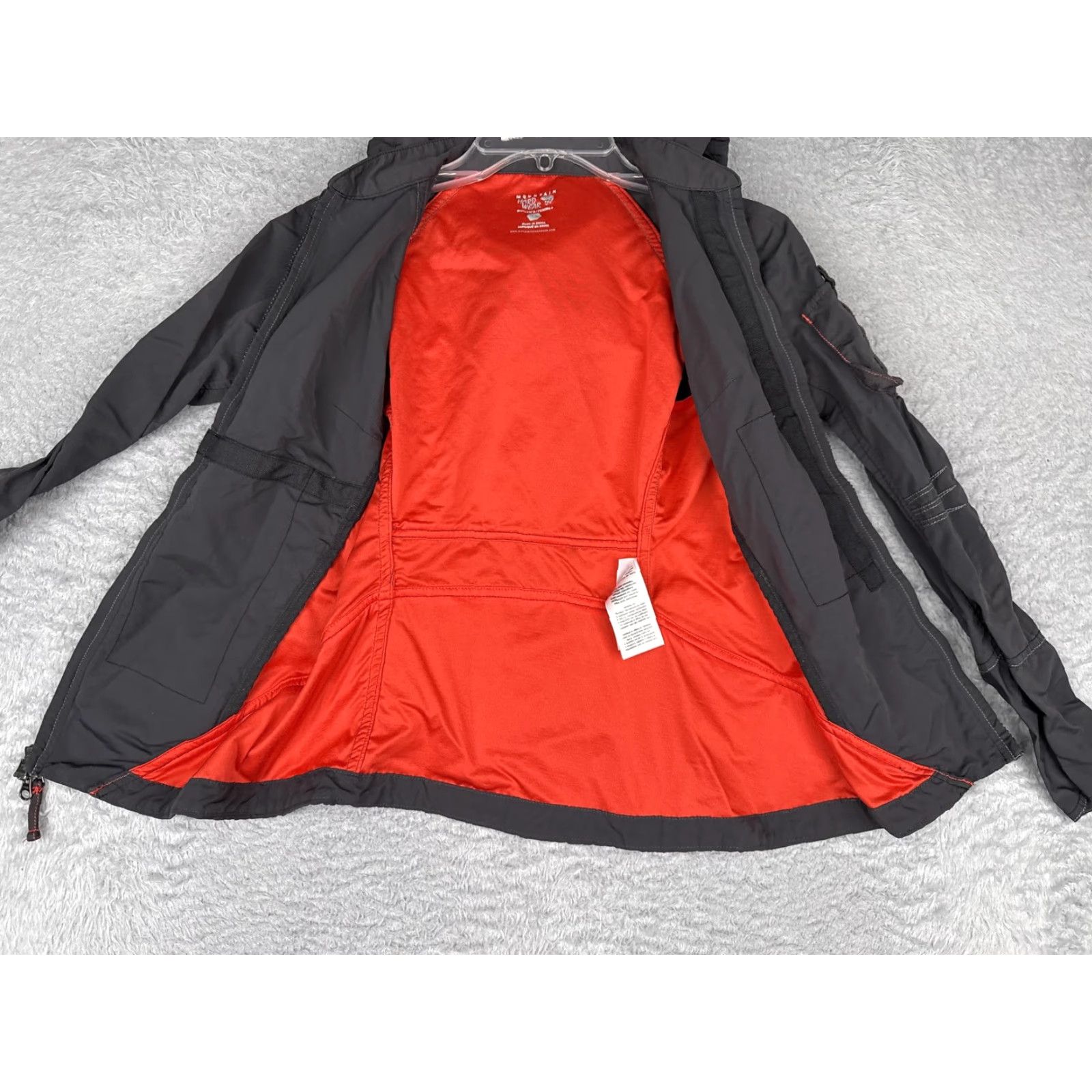 Mountain Hardwear Mountain Hardwear Jacket Womens 2 Gray Hooded Softshell Full Zip Hiking Trail Zip Front Light-Weight Pockets All Seasons Size XS / US 0-2 / IT 36-38 - 2 Thumbnail