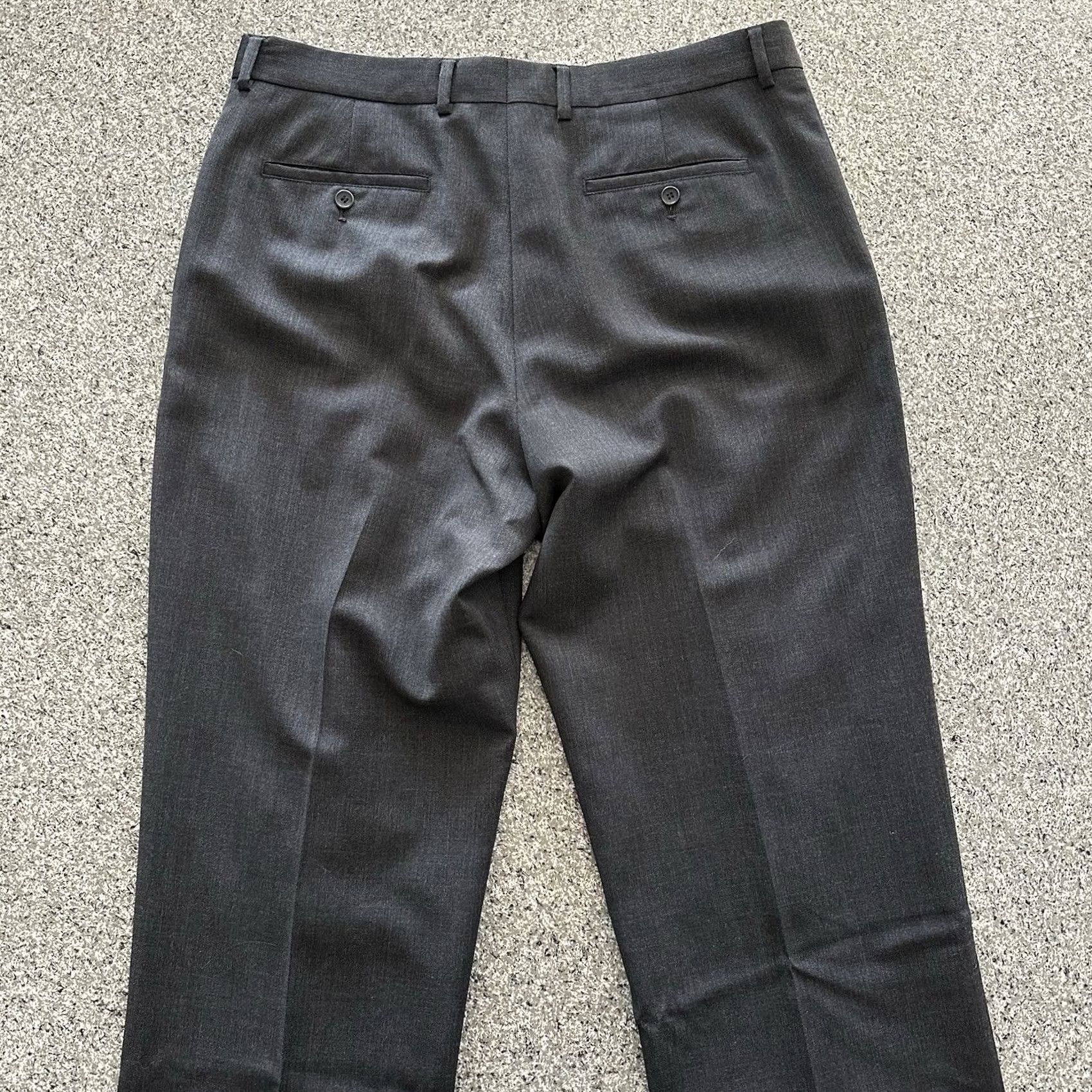 J.Crew J.CREW Wool Dress Pants Slim Fit Trousers Gray Mens Size 36 x 33 Flat Front Dress Pants Size US 36 / EU 52 - 4 Thumbnail