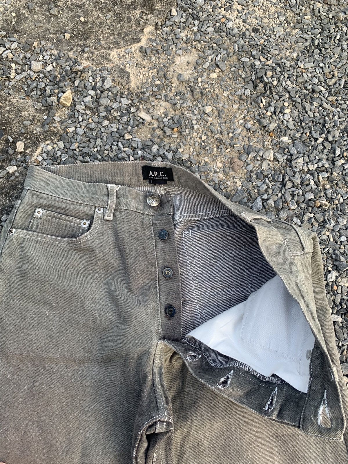 A.P.C. A.P.C SELVEDGE SUNFADED RUSTY DISTRESSED DENIM Size US 29 - 12 Thumbnail